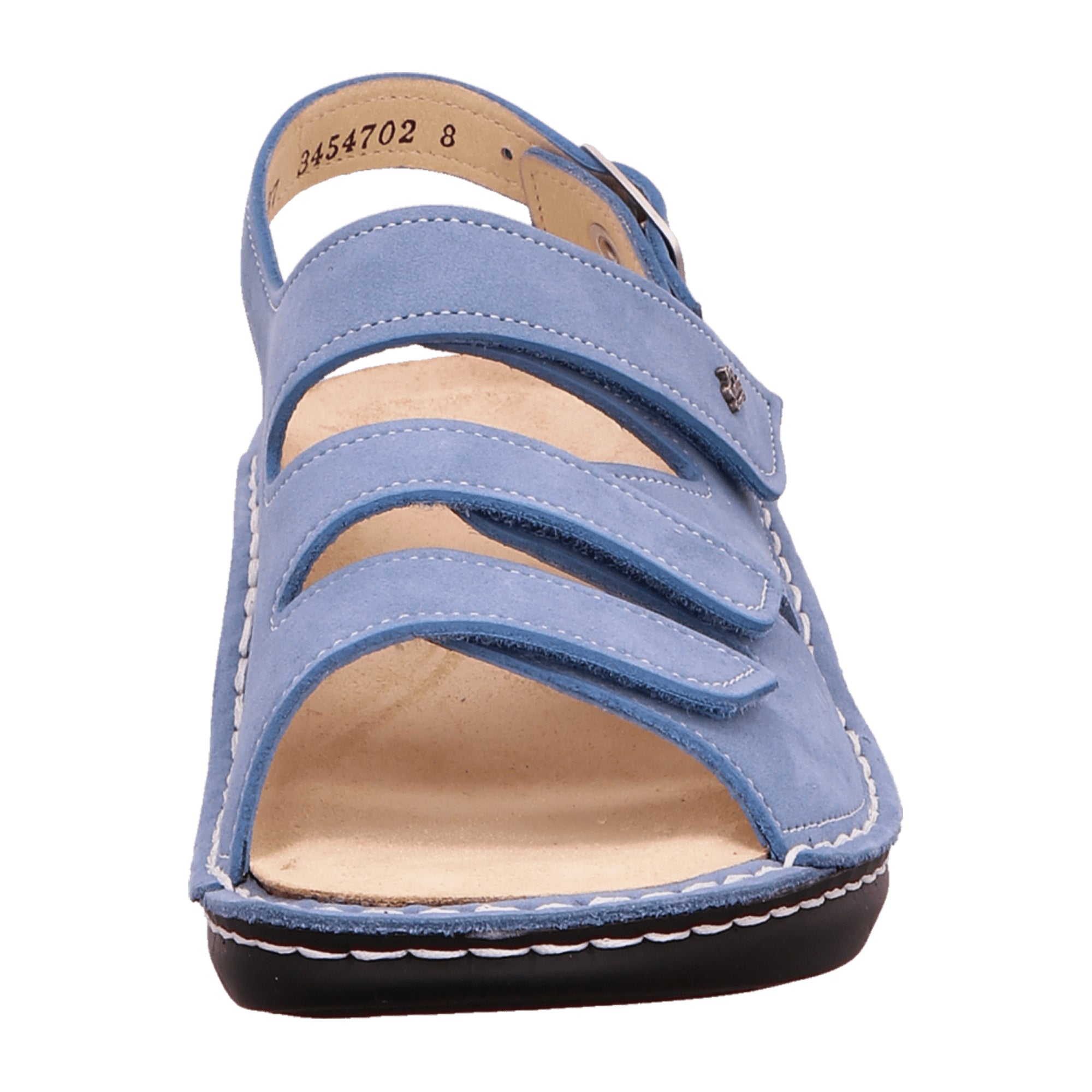Finn Comfort Praia Women's Sandal in Sky Blue - Stylish Comfort Sandal with Removable Insole, Nubuck Leather