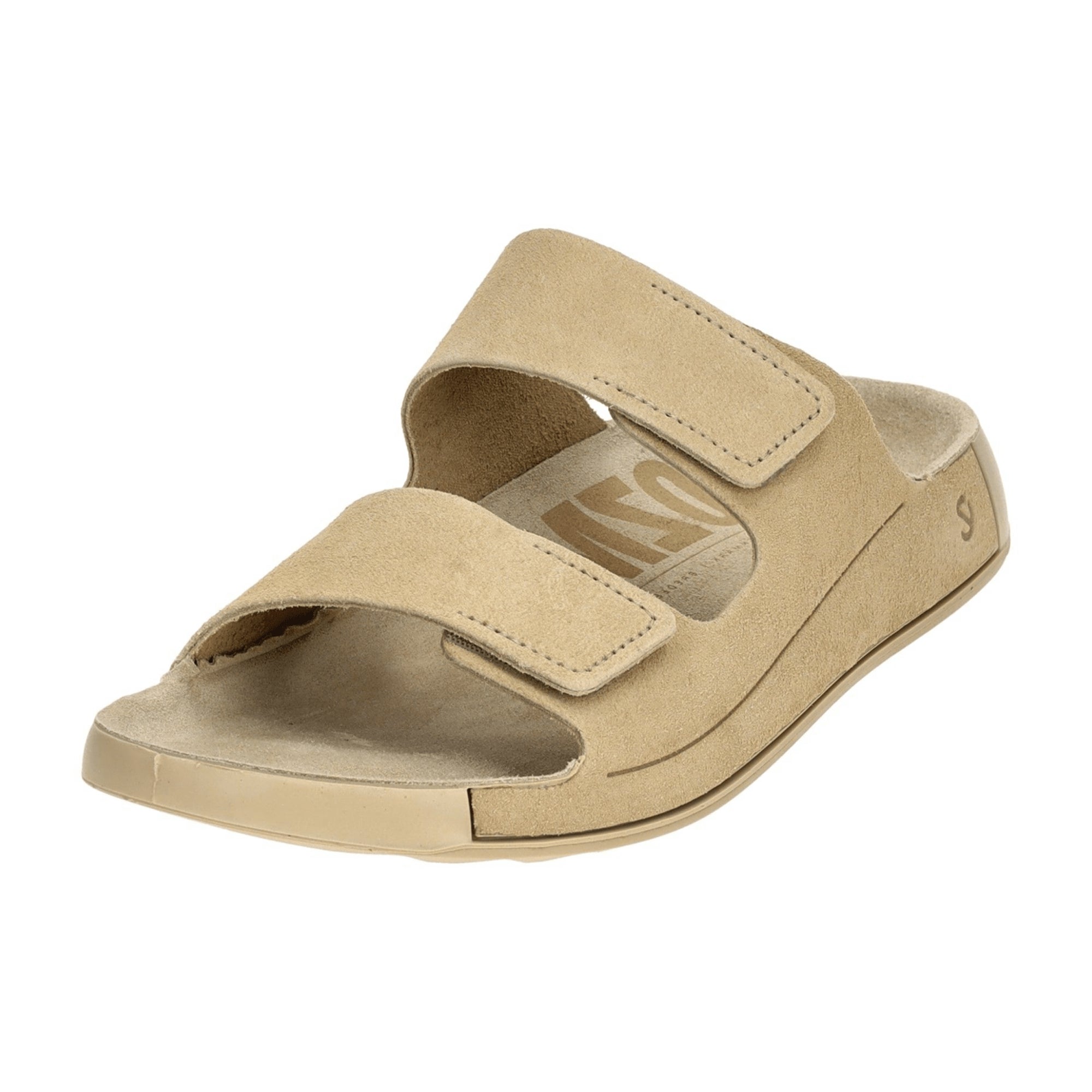 Ecco Cozmo Men's Beige Sandals with Velcro Strap – Durable & Stylish Footwear for Men