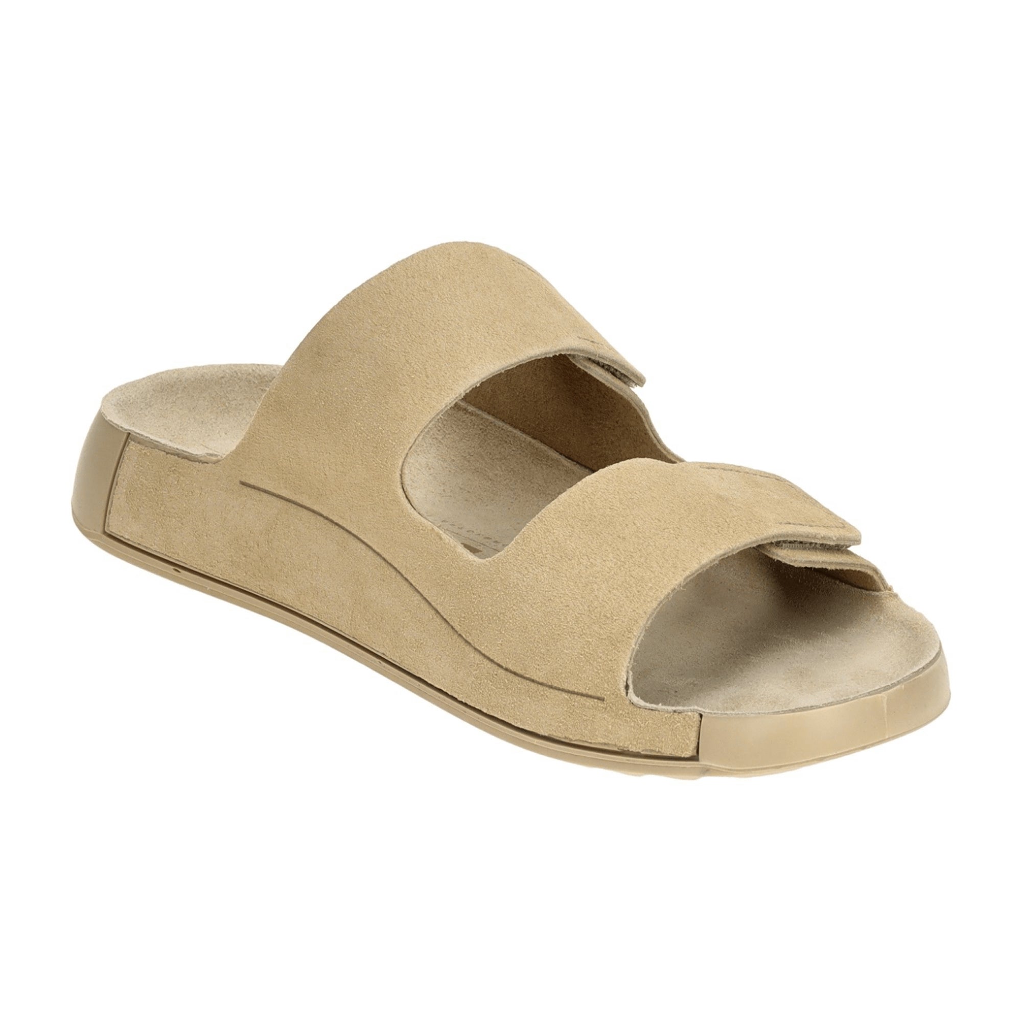 Ecco Cozmo Men's Beige Sandals with Velcro Strap – Durable & Stylish Footwear for Men