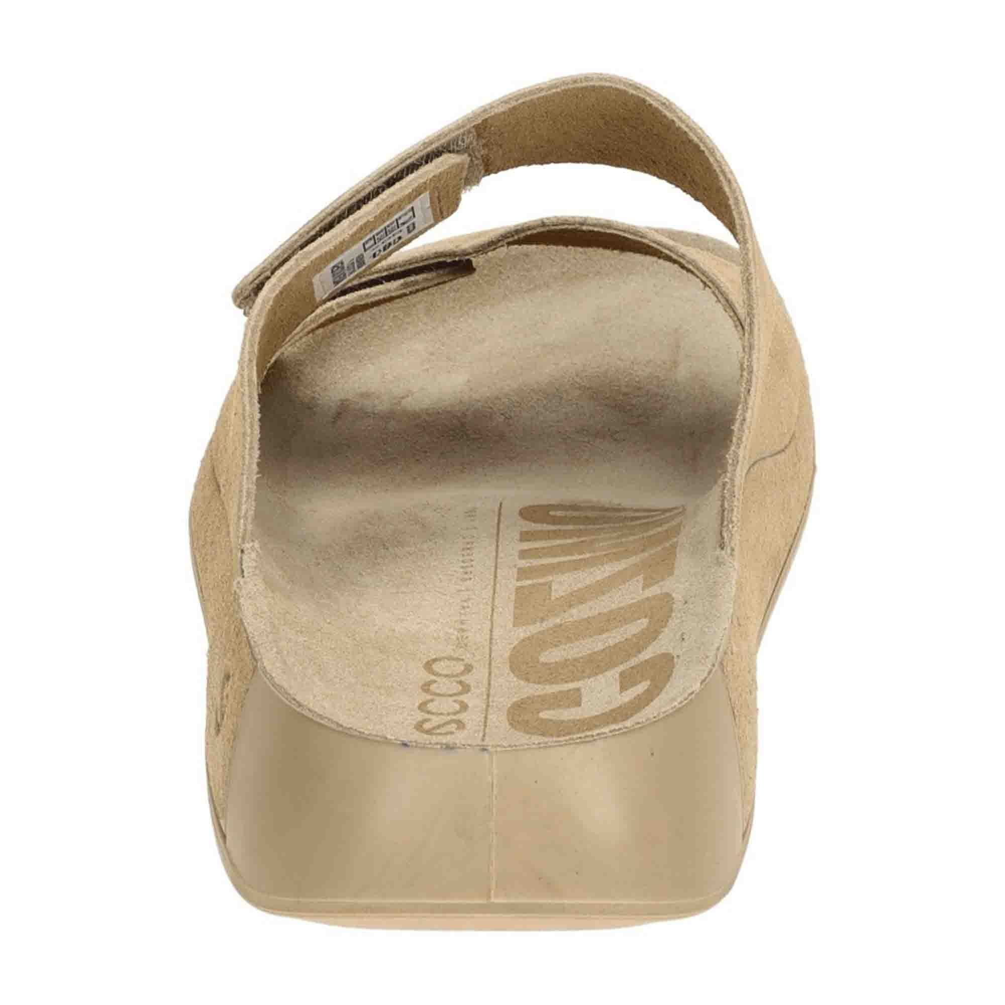 Ecco Cozmo Men's Beige Sandals with Velcro Strap – Durable & Stylish Footwear for Men - Bartel-Shop
