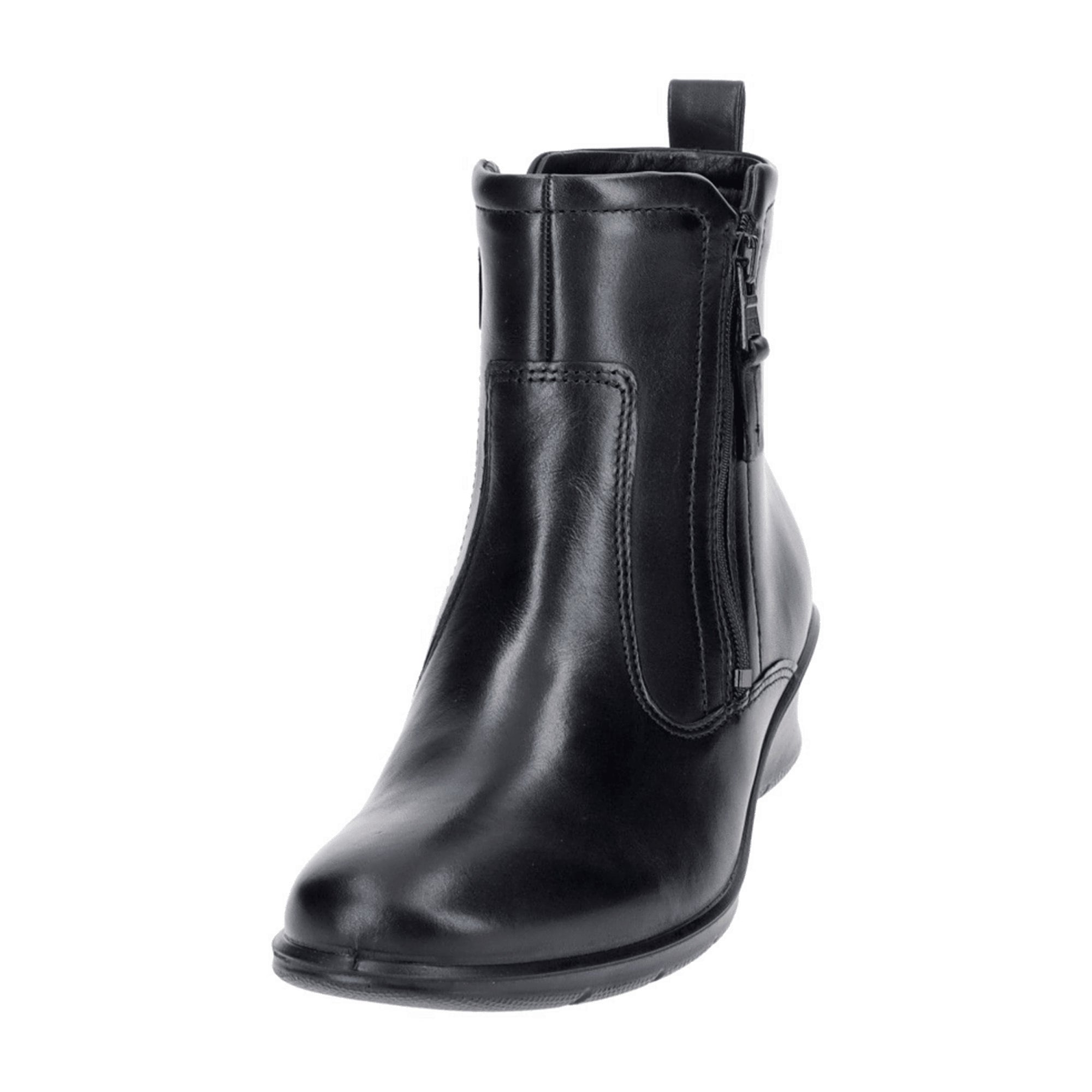 Ecco Felicia Women's Black Wedge Ankle Boots 217143 Stylish Comfor