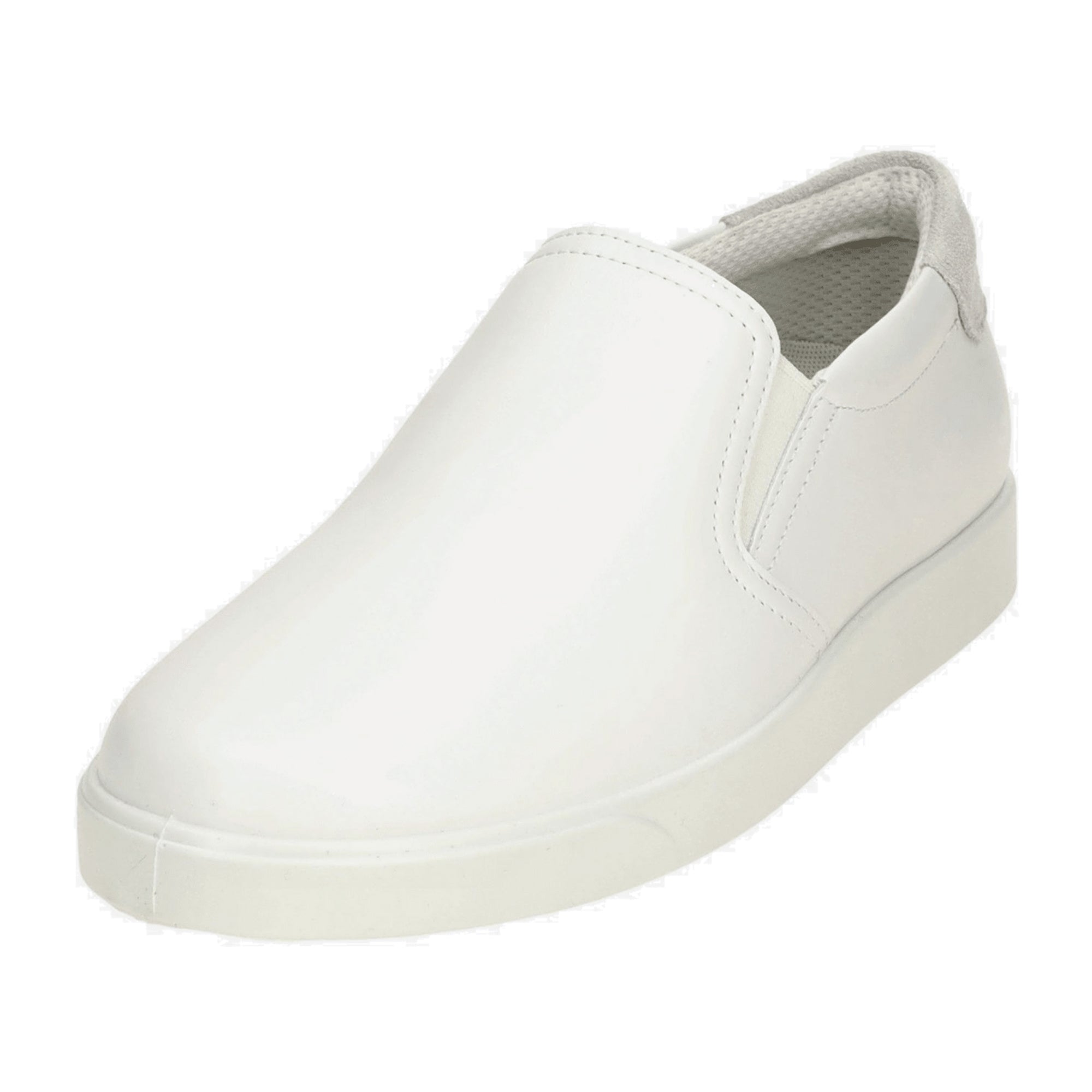 Ecco Street Lite Men's Slip-On Shoes - Durable Stylish Sneakers in Off-White/White