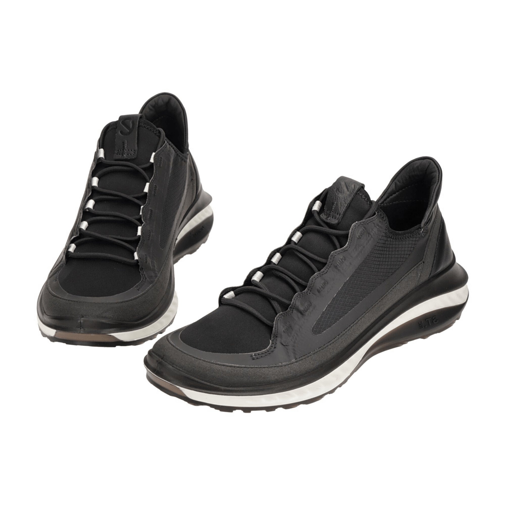 Ecco Men's Sneakers Durable Stylish Black Athletic Shoes, M