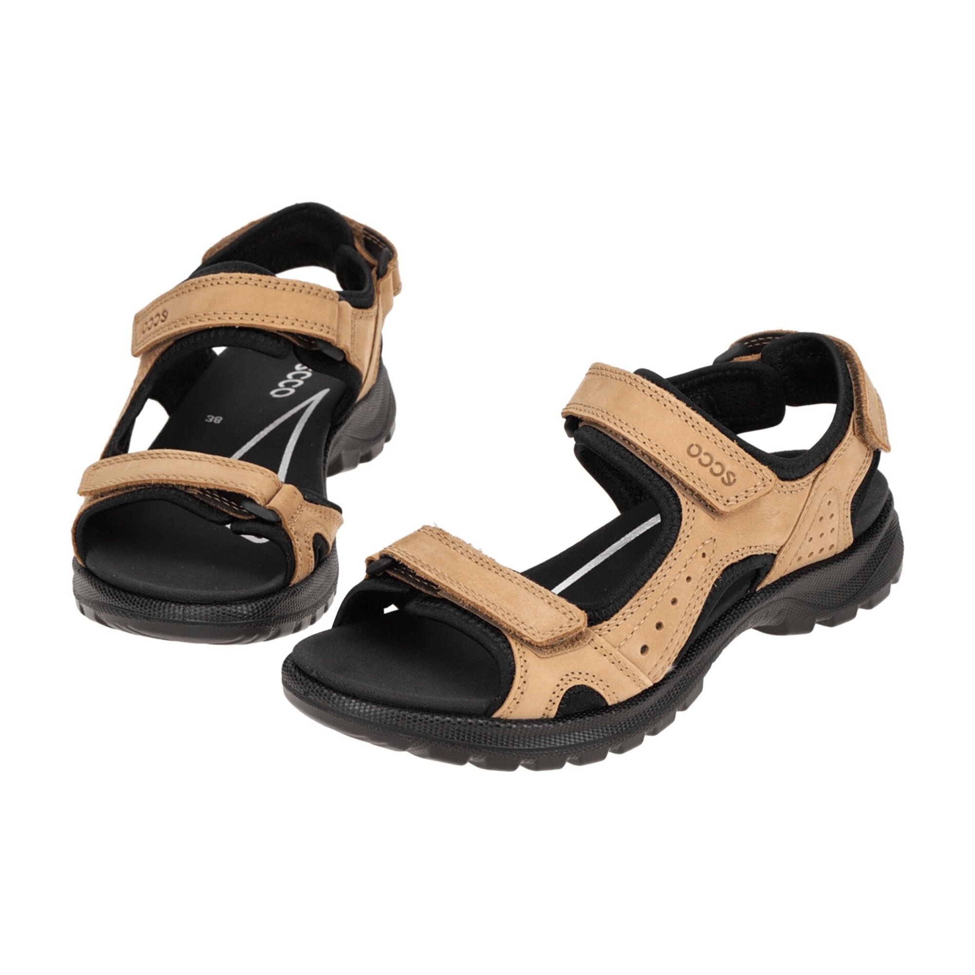 Ecco Onroads Women's Cashmere Brown Sandals - Stylish & Durable