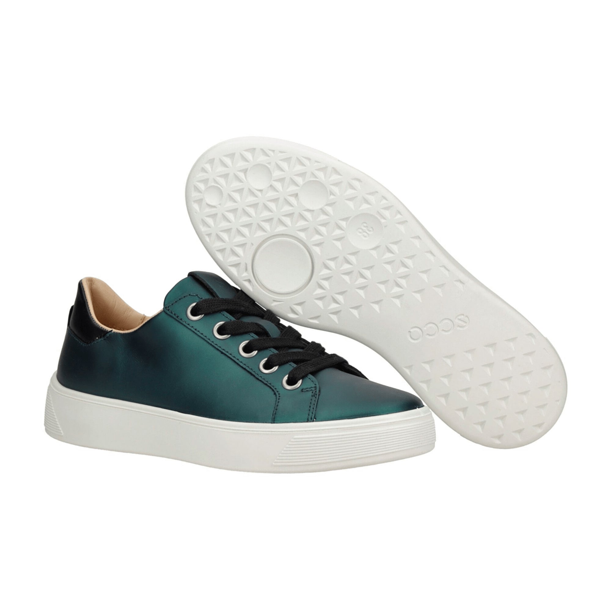 Ecco Street Tray Women's Green Metallic Sneakers - Stylish & Durable Footwear
