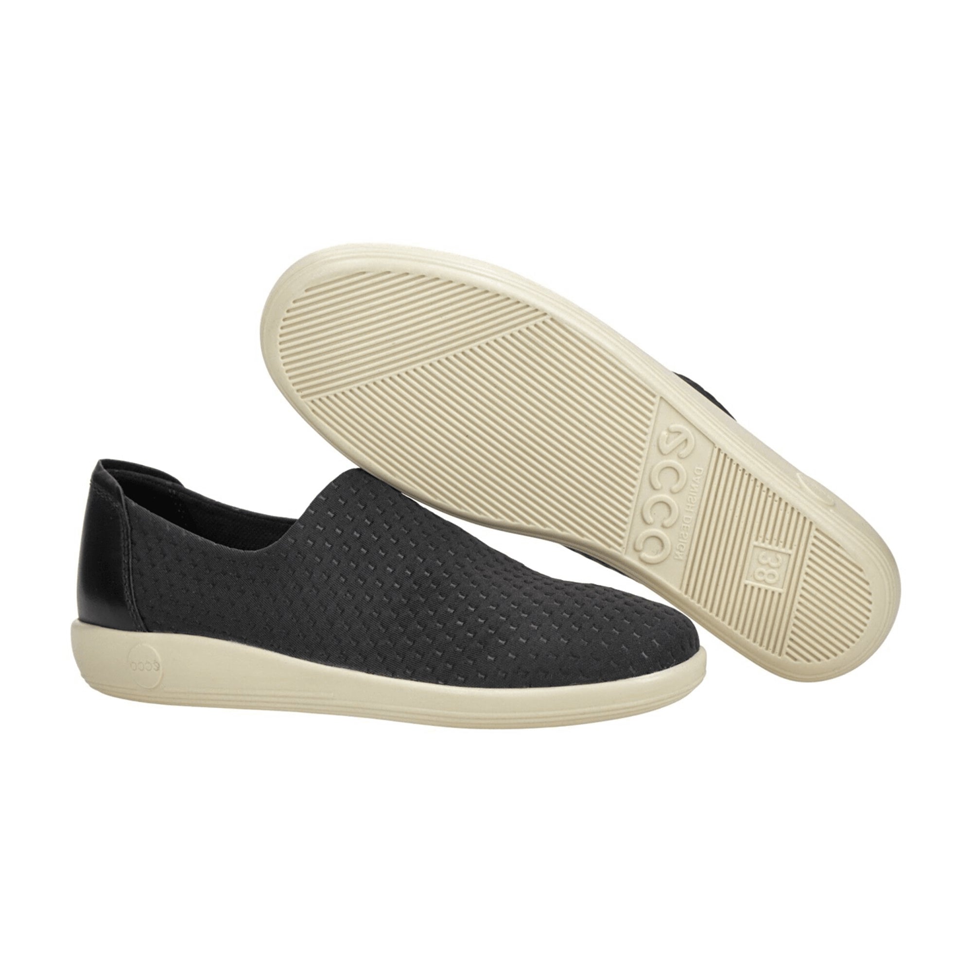 Ecco Soft 2 Women's Black Slip-On Shoes - Comfortable & Stylish Footwear for Everyday Use