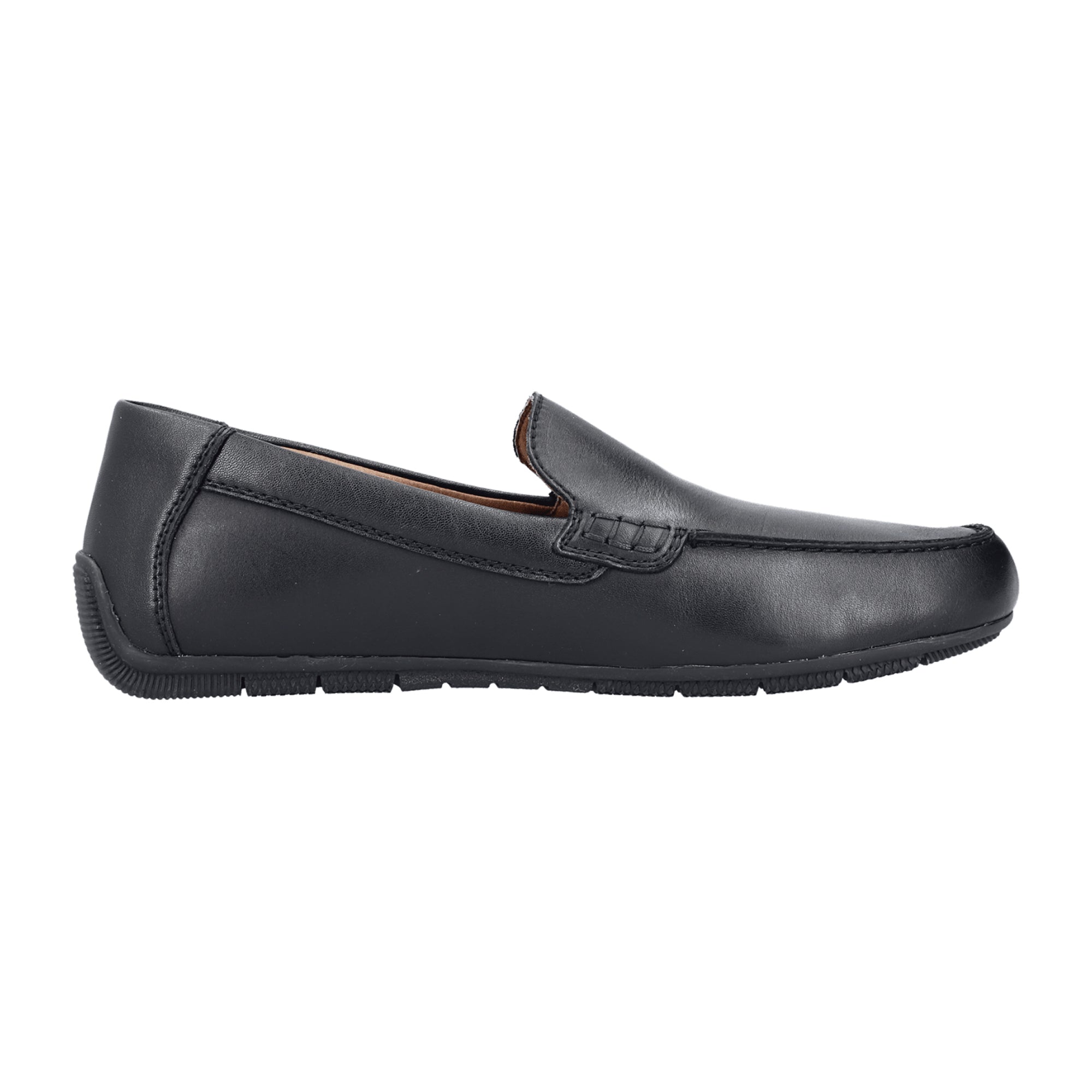 Rieker Men's Black Slip-On Leather Shoes Comfortable Lightweight Flexible Sole