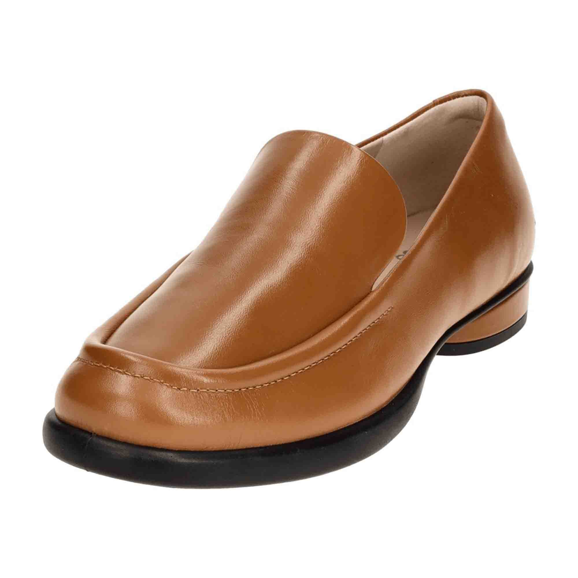 Ecco Sculpted Slipper Loafers for Women, Durable Brown Leather Shoes 222313