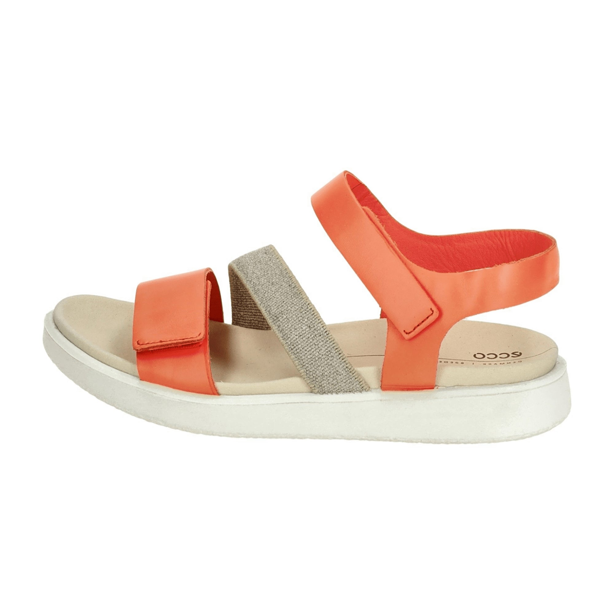 Ecco Flowt Women's Sandals - Vibrant Orange Coral, Durable and Stylish