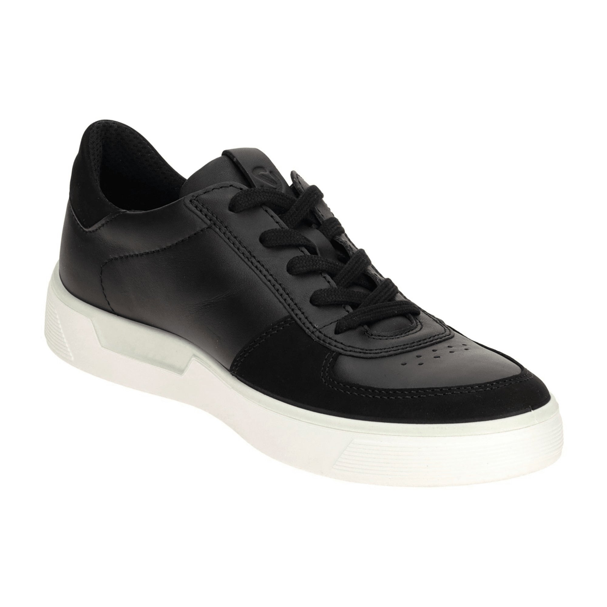 Ecco Street Tray Men's Sneakers - Durable & Stylish Black Leather, Model 504804