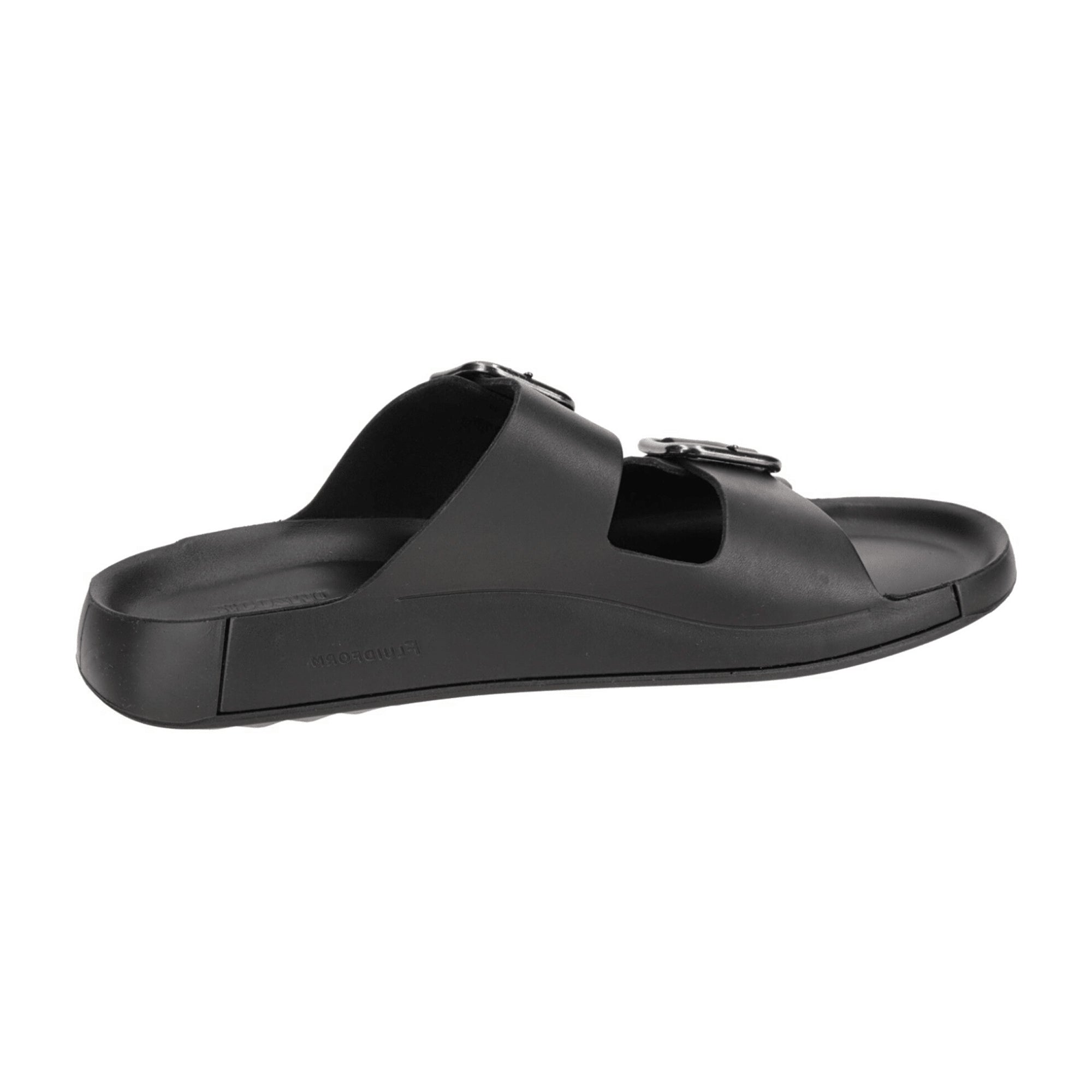 Ecco Cozmo Men's Slide Sandals - Black with Buckle, 500934 | Stylish & Comfortable