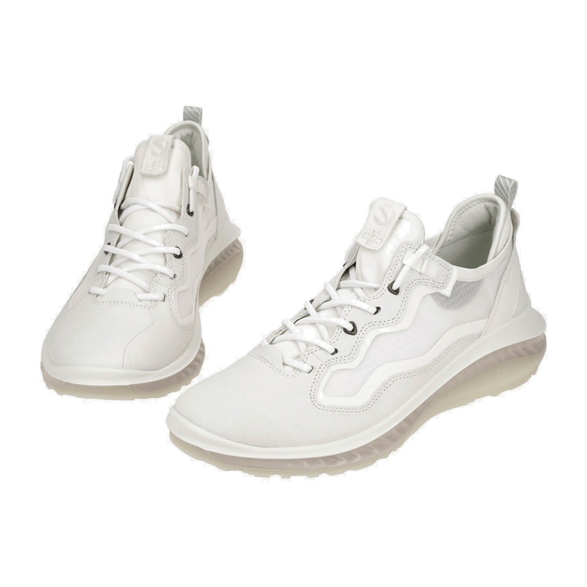 Ecco Men's Sneakers Durable Stylish White Athletic Shoes, M