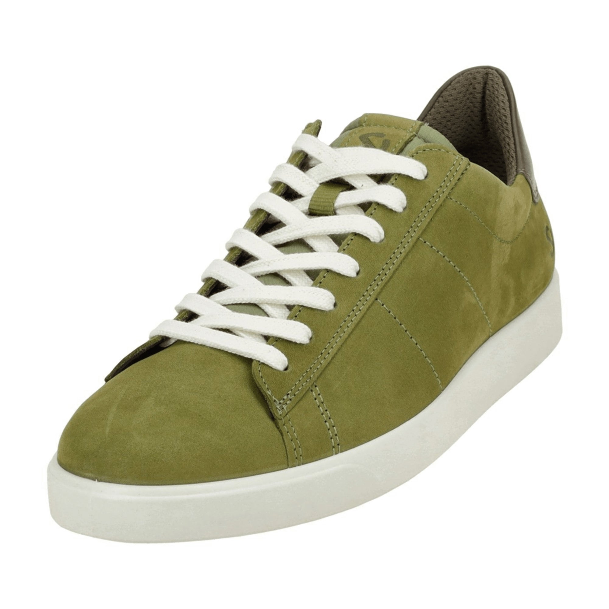 Ecco Street Lite Men's Sneakers - Green Acorn Nubuck Durable Casual Shoes, Style 521304