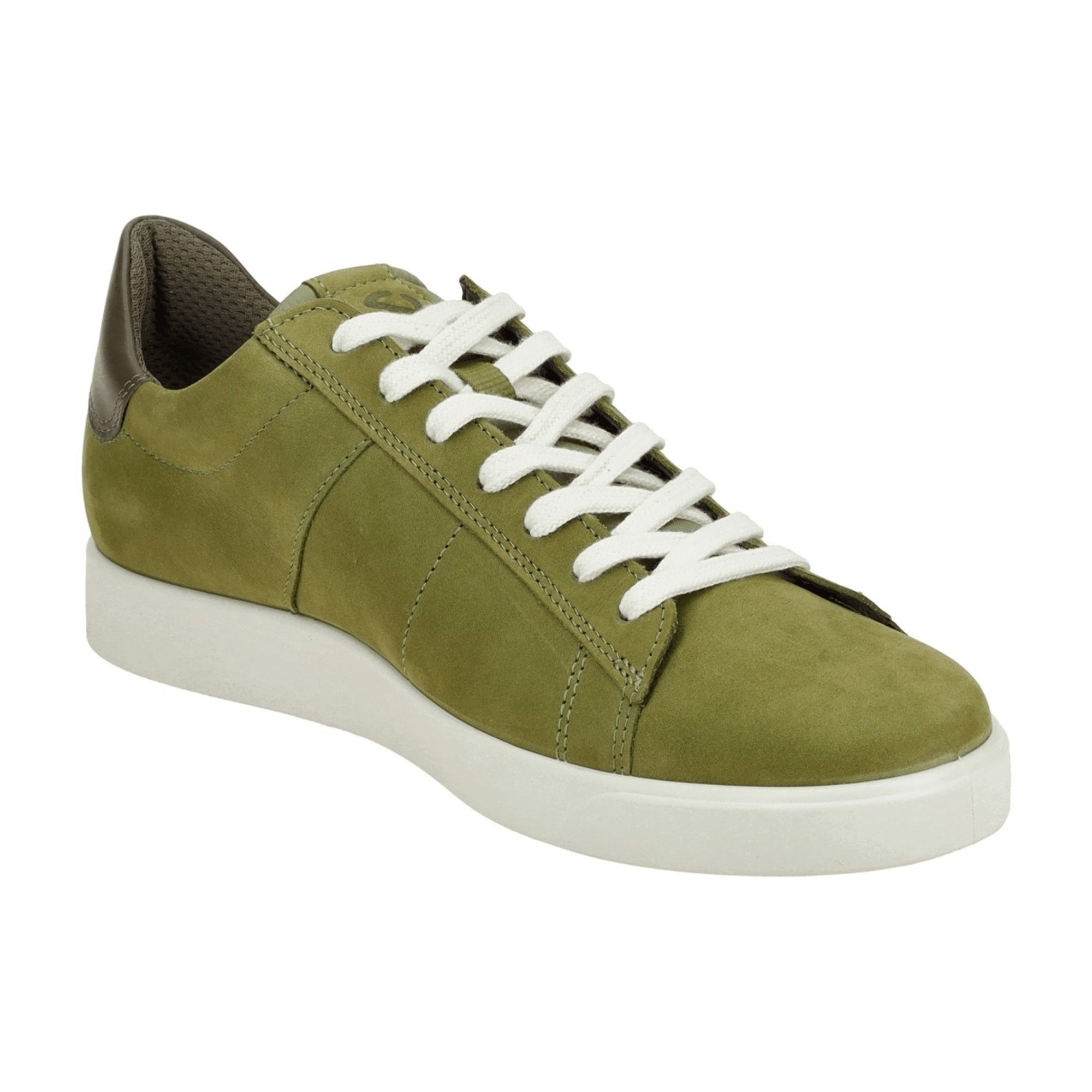 Ecco Street Lite Men's Sneakers - Green Acorn Nubuck Durable Casual Shoes, Style 521304