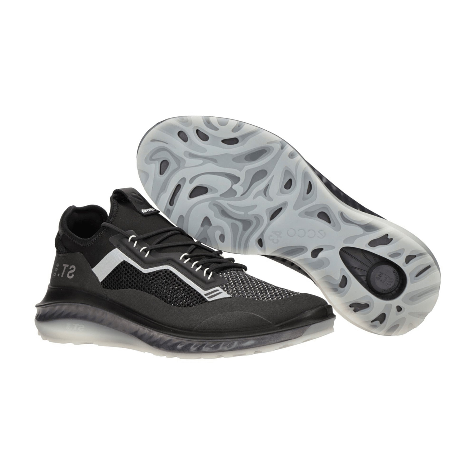 Ecco ST360 Men's Sneakers in Black - Durable & Stylish Footwear for Active Lifestyles | Style 821374
