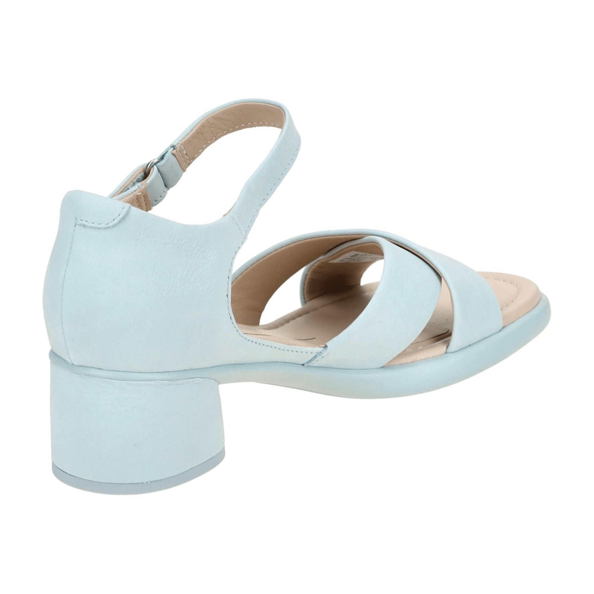 Ecco Sculpted Women's Cross-Strap Sandals - Blue Nubuck Leather, Durable & Stylish