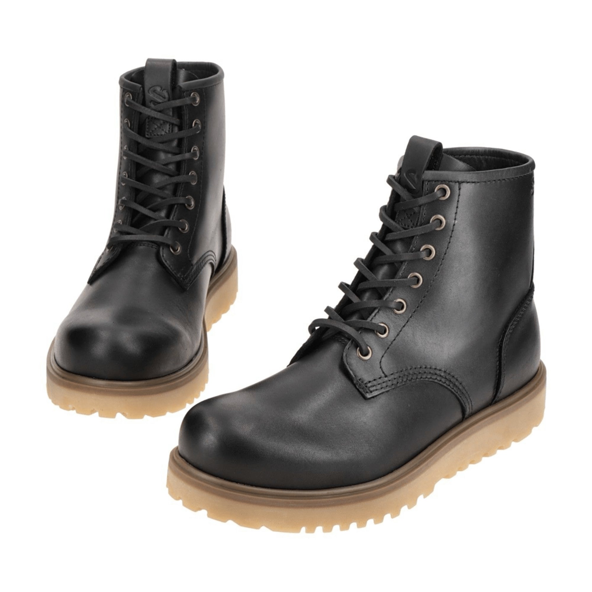 Ecco Men's Black Leather Shoes - Durable & Stylish for Everyday Wear