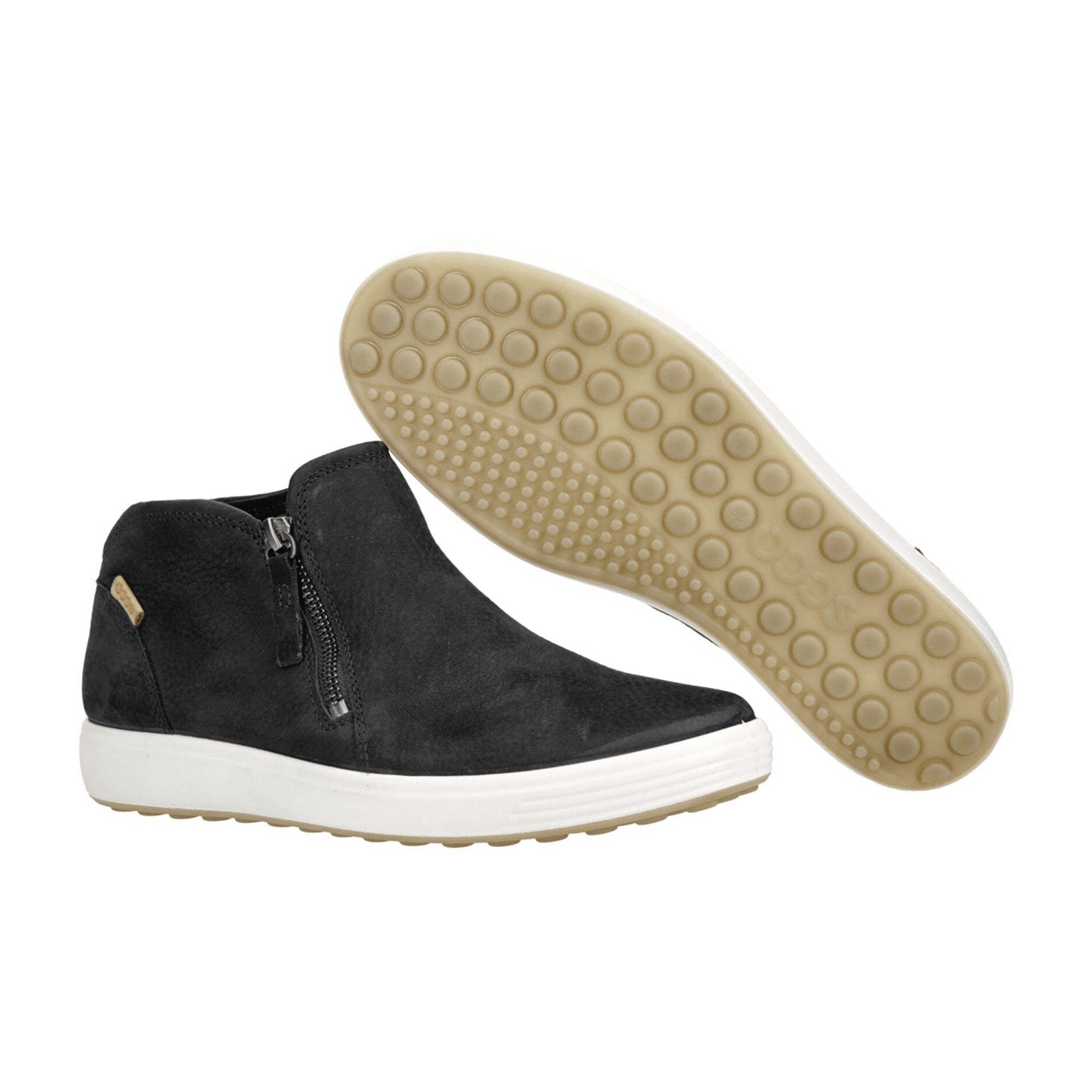 Ecco Soft 7 Women's Low Bootie in Black - Durable, Stylish Leather Shoes