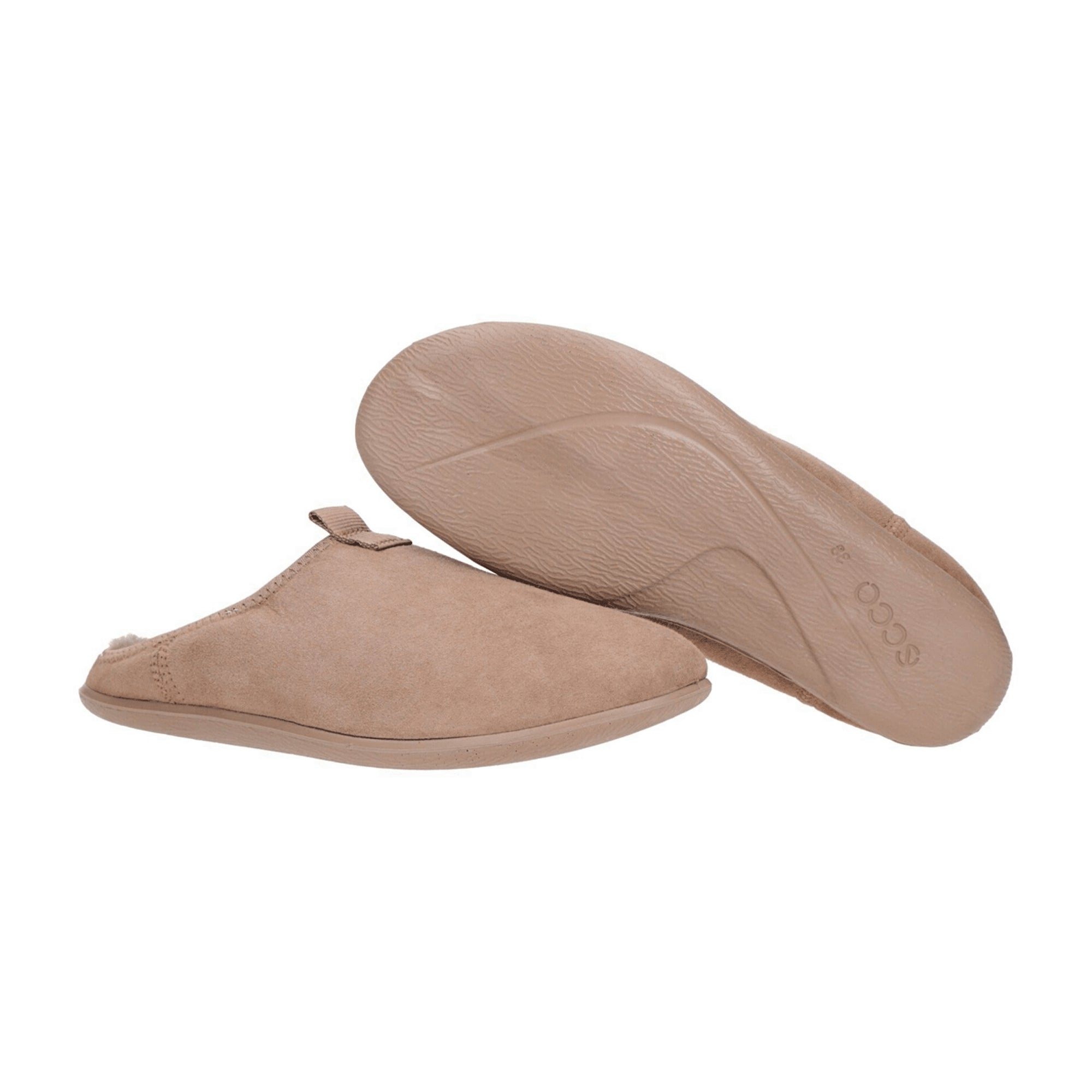 Ecco Easy Women's Warm-Lined Slippers in Light Brown - Bartel-Shop