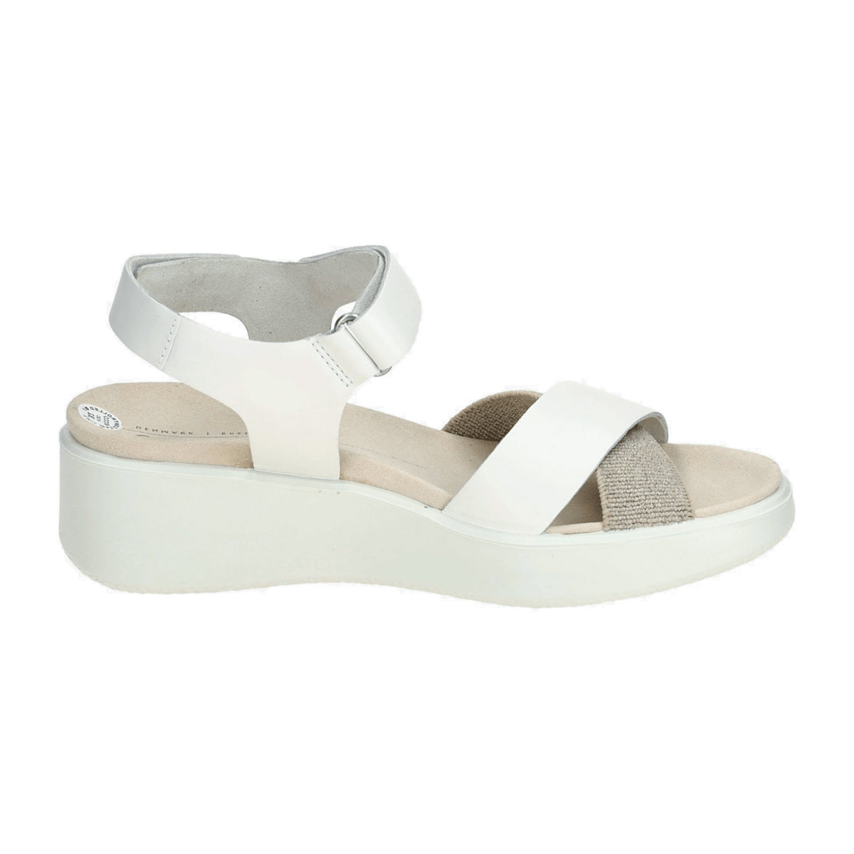 Ecco Flowt Wedge White Sandals for Women - Stylish & Comfortable - Model 273323 - Bartel-Shop