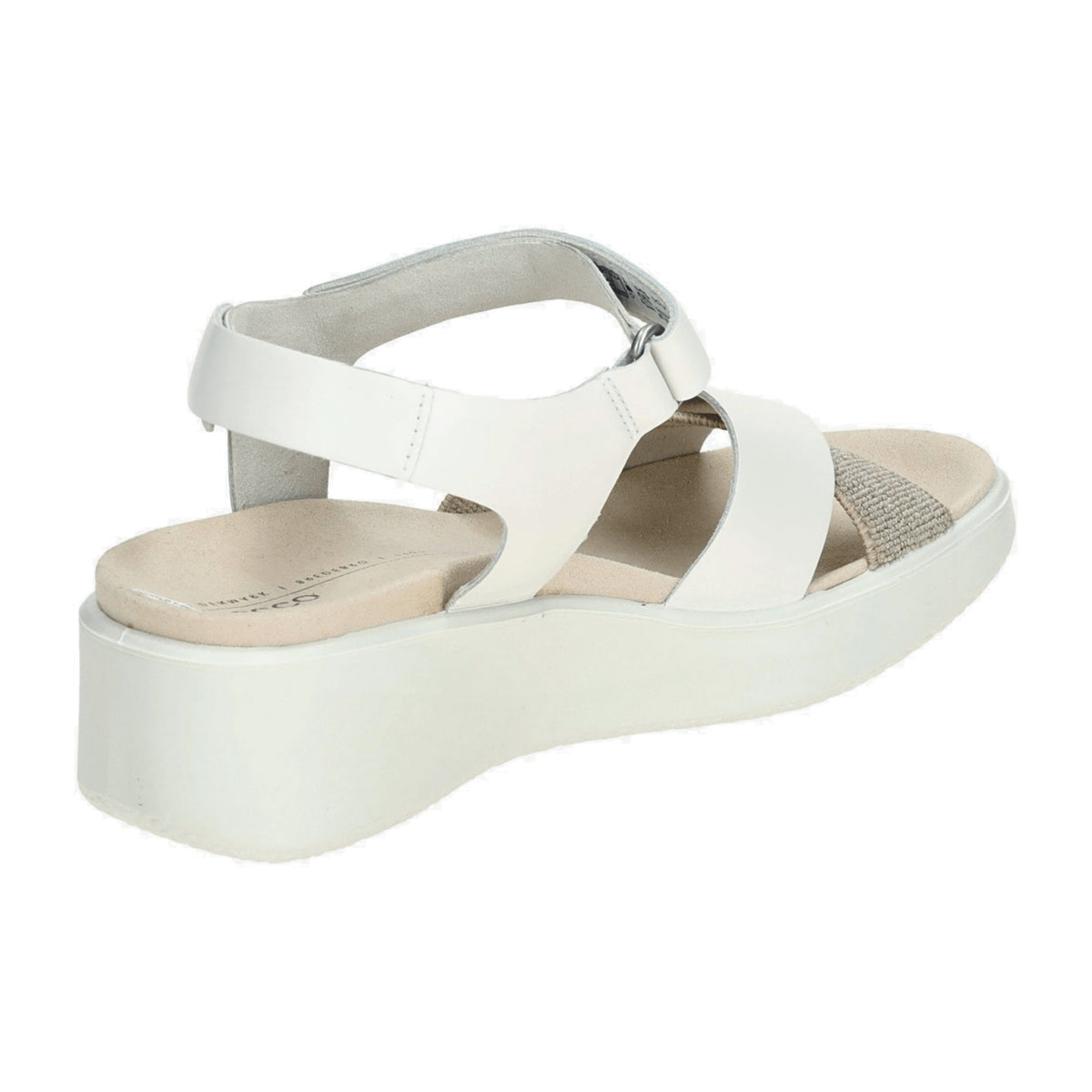 Ecco Flowt Wedge White Sandals for Women - Stylish & Comfortable - Model 273323 - Bartel-Shop