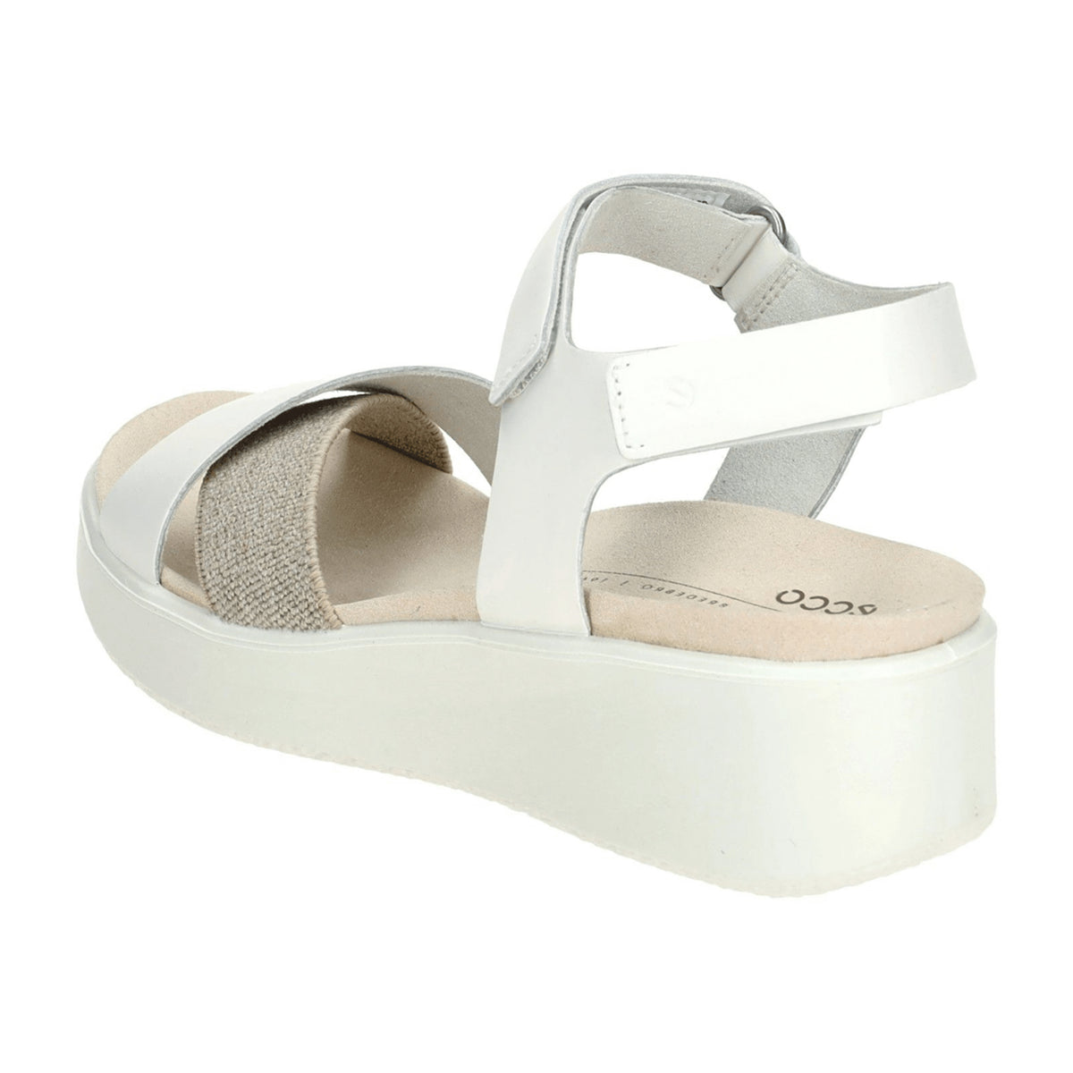 Ecco Flowt Wedge White Sandals for Women - Stylish & Comfortable - Model 273323 - Bartel-Shop