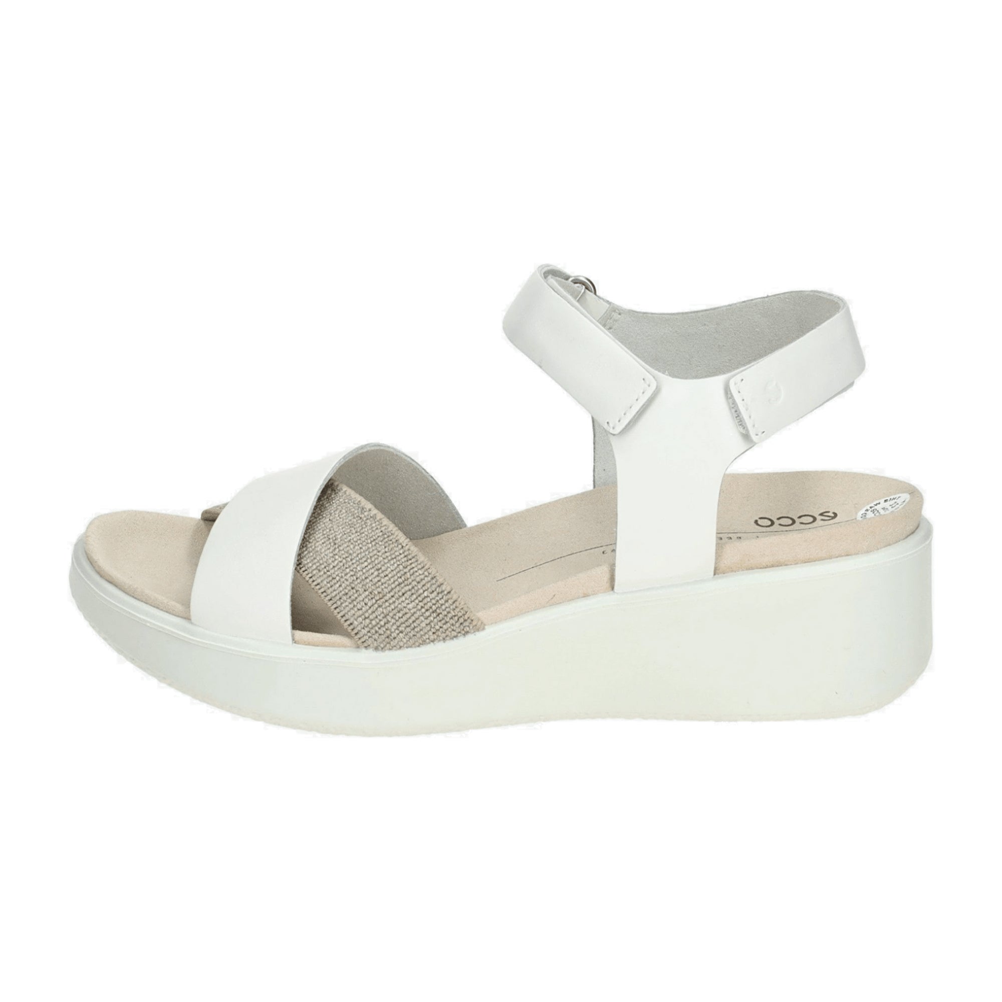 Ecco Flowt Wedge White Sandals for Women - Stylish & Comfortable - Model 273323 - Bartel-Shop