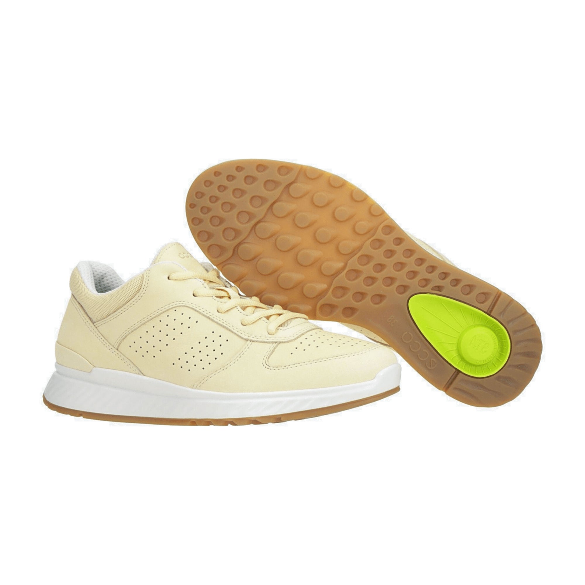 Ecco Exostride Women's Walking Shoes in Vibrant Yellow - Durable Comfort Footwear #835313