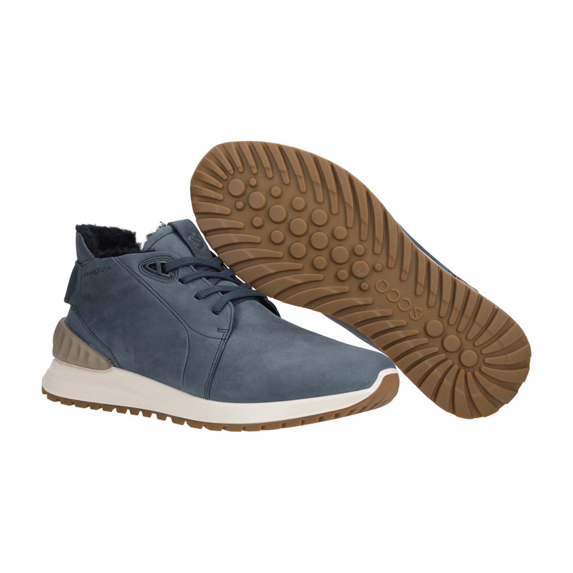 Ecco Astir Men's Lined Shoes Blue 523254 - Durable & Stylish Winter Footwear