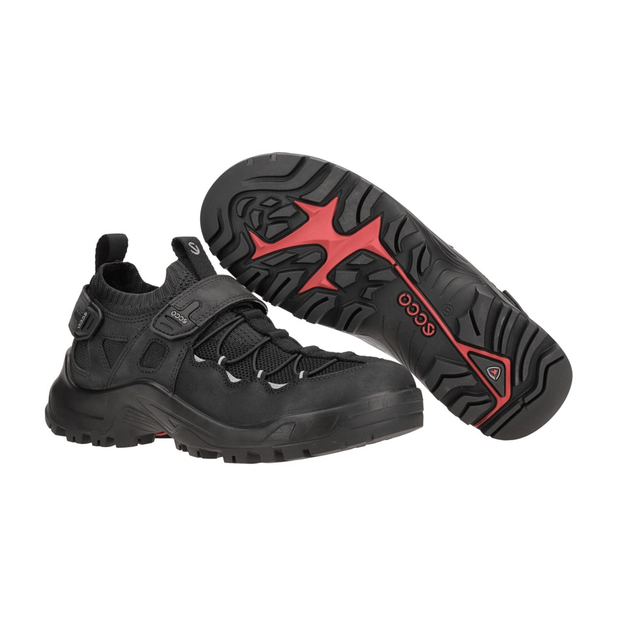 Ecco Offroad Men's Black Sandals with Velcro Closure 822334 - Durable & Stylish