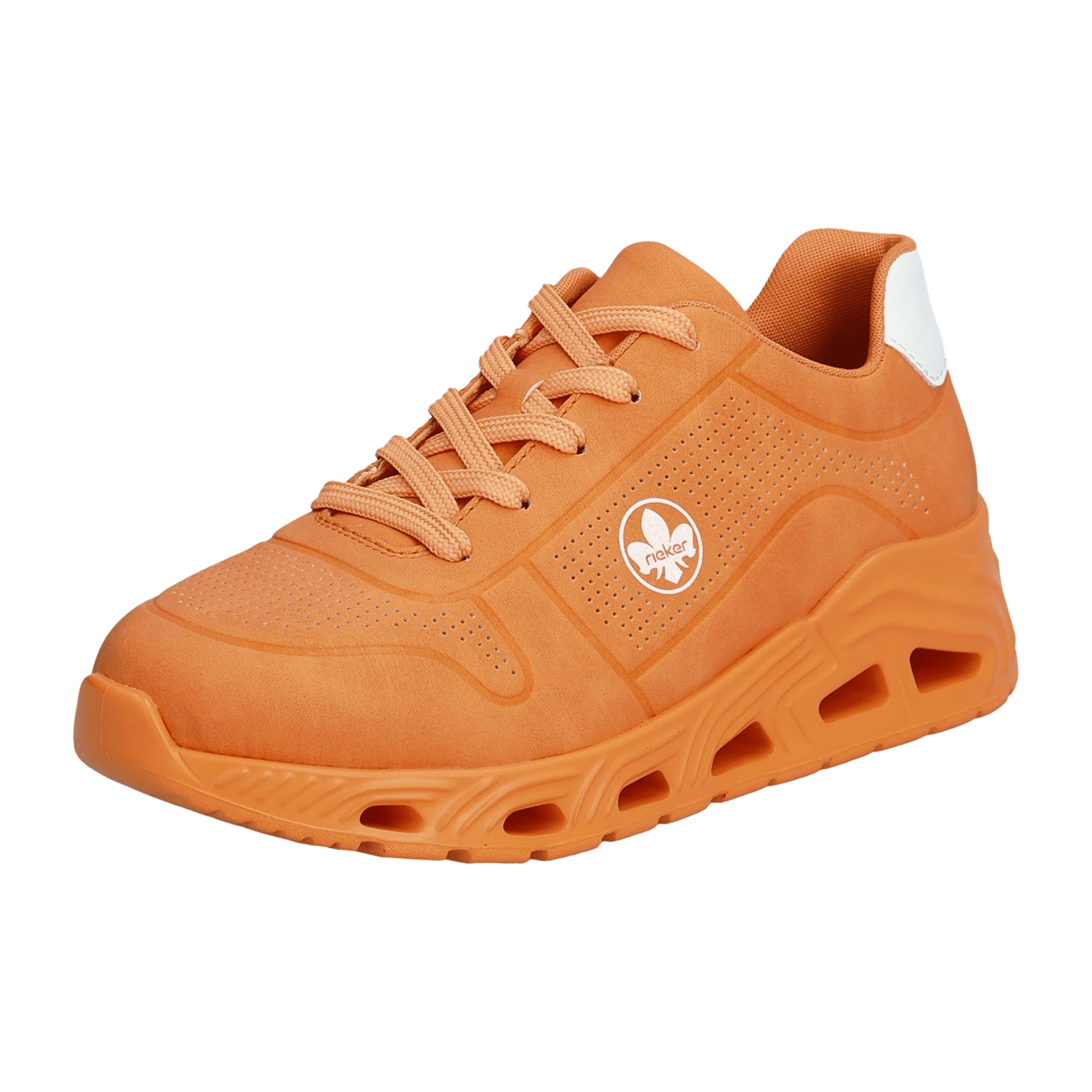 Rieker Women's Orange Casual Shoes N5202-38 Synthetic Leather Comfortable