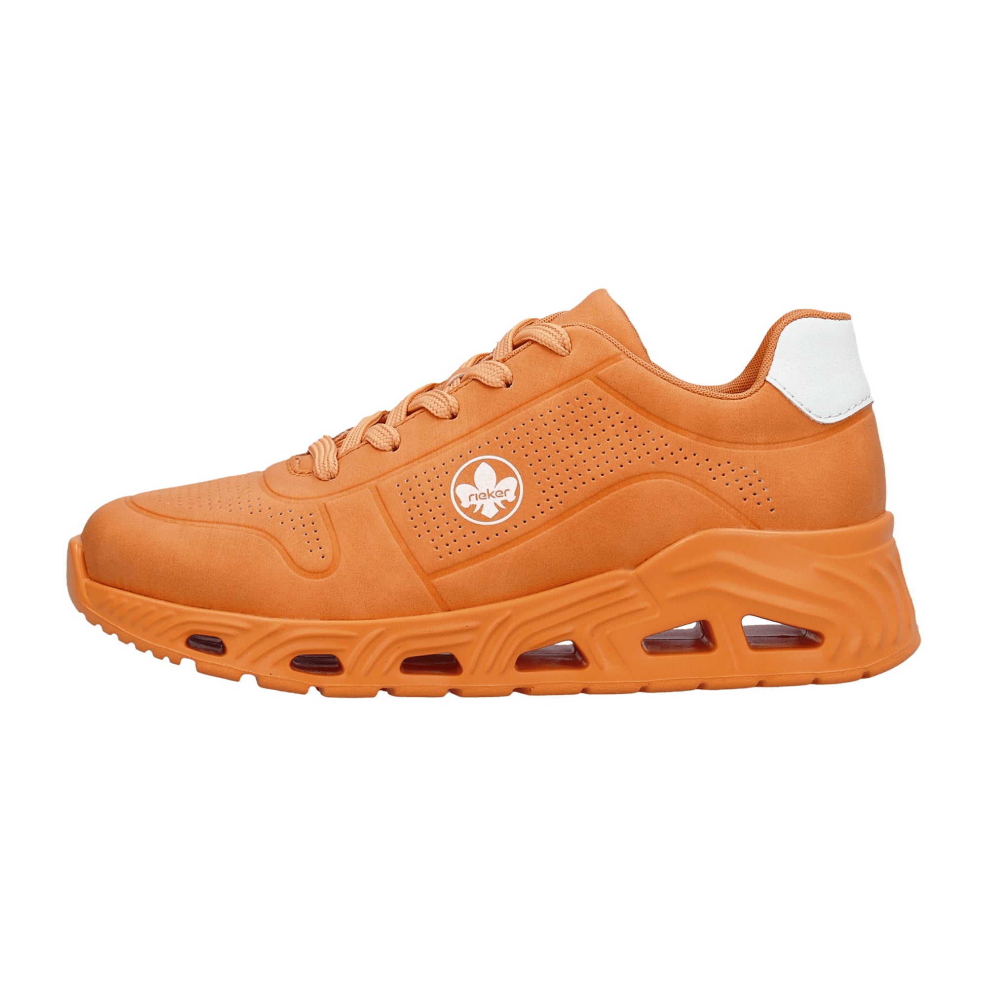 Rieker Women's Orange Casual Shoes N5202-38 Synthetic Leather Comfortable
