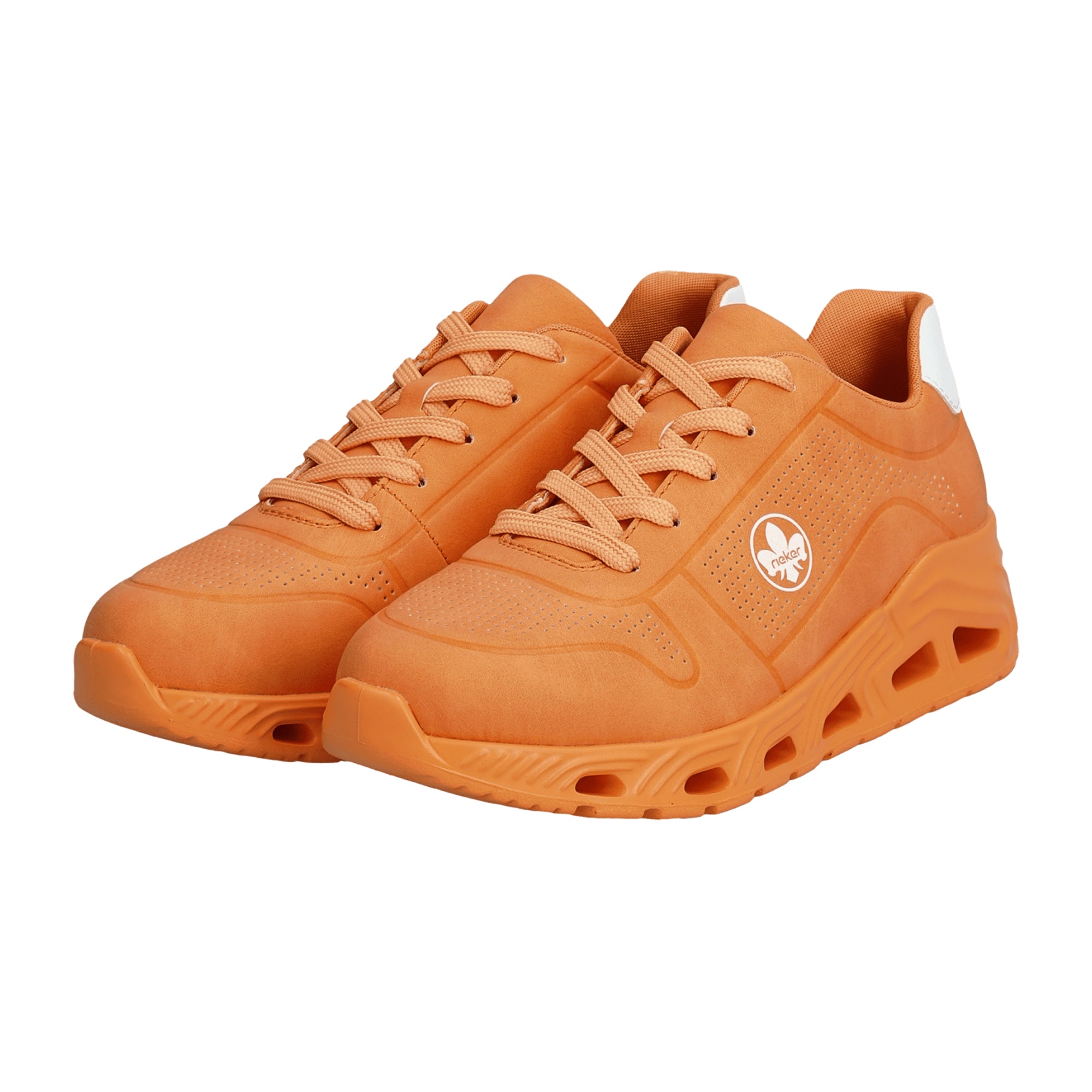 Rieker Women's Orange Casual Shoes N5202-38 Synthetic Leather Comfortable