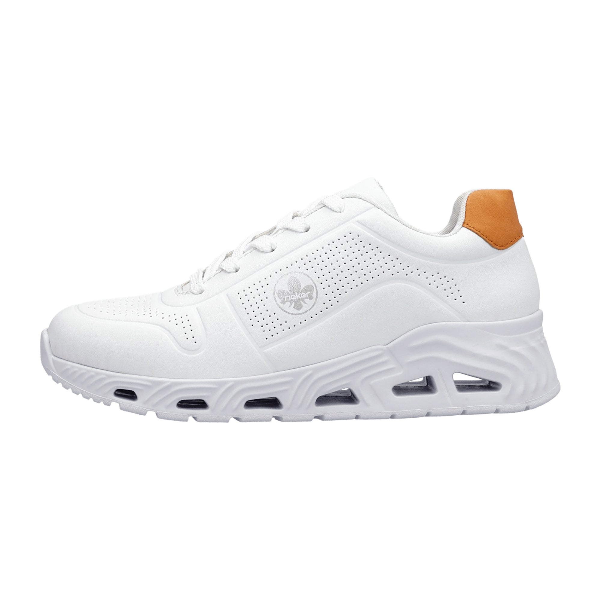 Rieker Women's White Casual Shoes with Removable Insole and Lace-Up Closure - Bartel-Shop