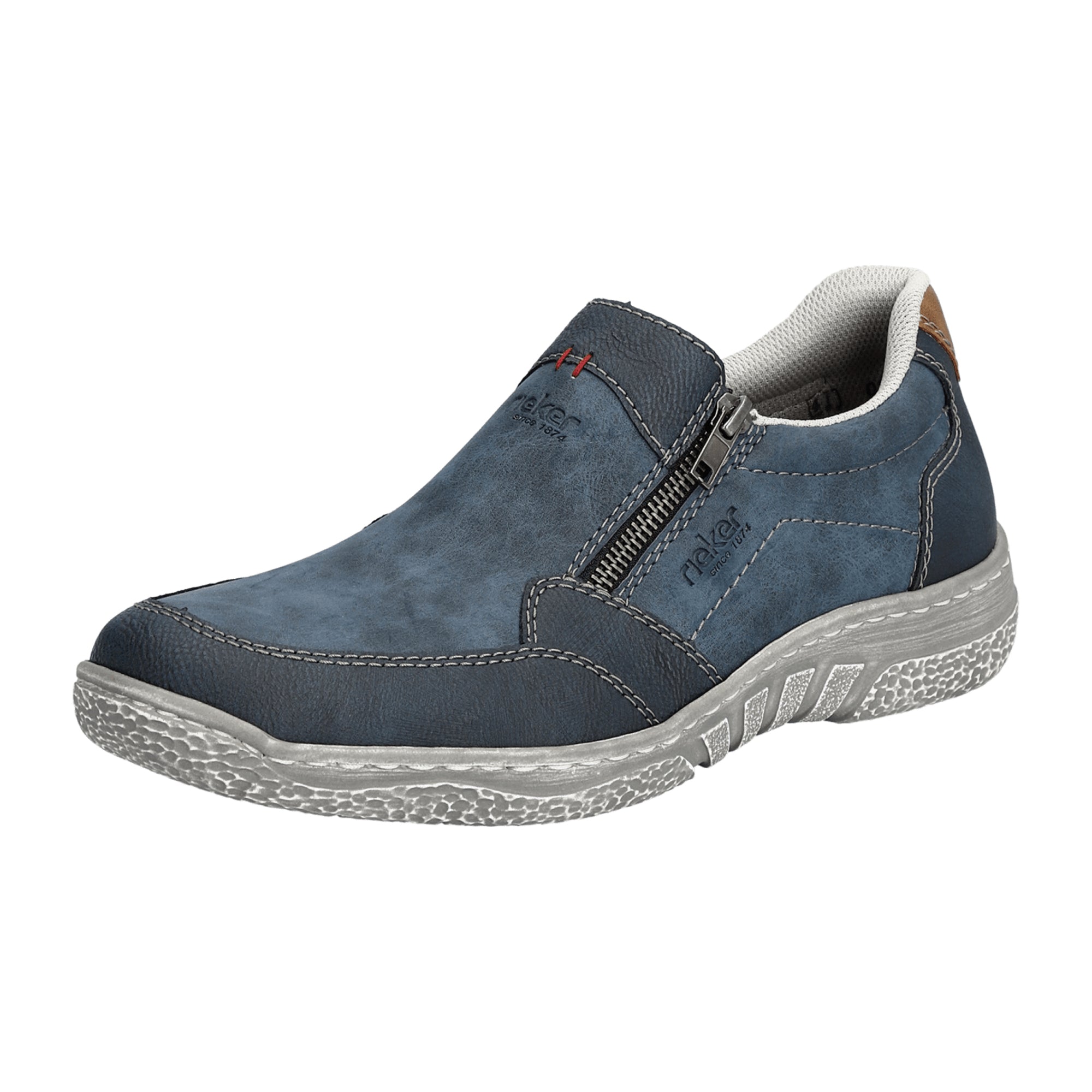 Rieker FSK Men's Blue Slip-On Loafers Comfortable Casual Shoes
