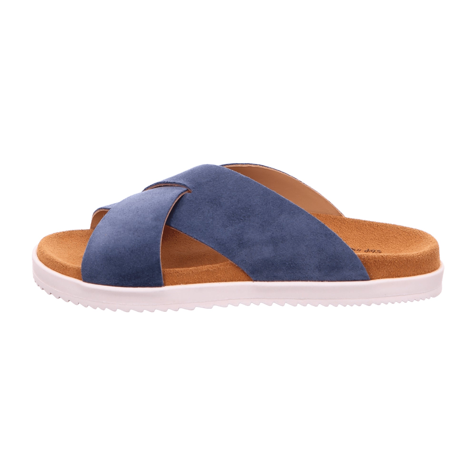 Haflinger Sienna Women's Summer Slides - Stylish Blue Comfort Sandals