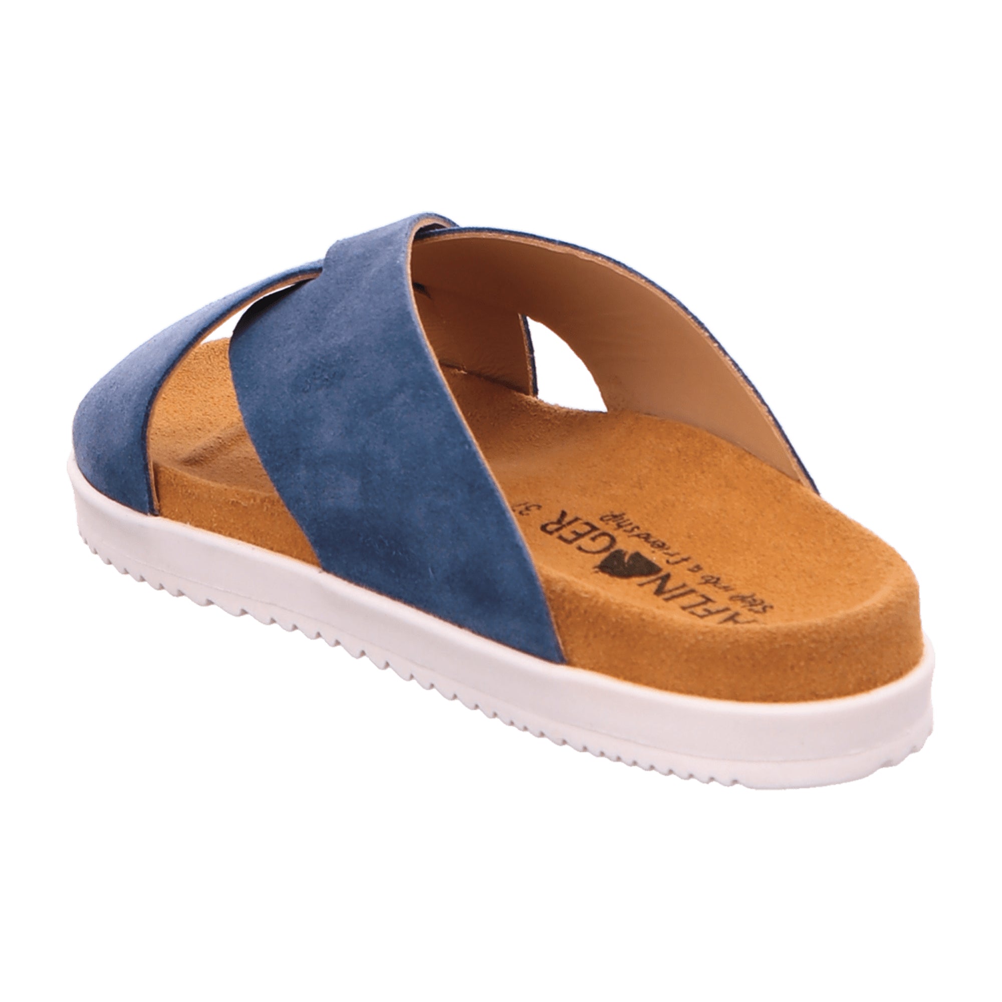 Haflinger Sienna Women's Summer Slides - Stylish Blue Comfort Sandals