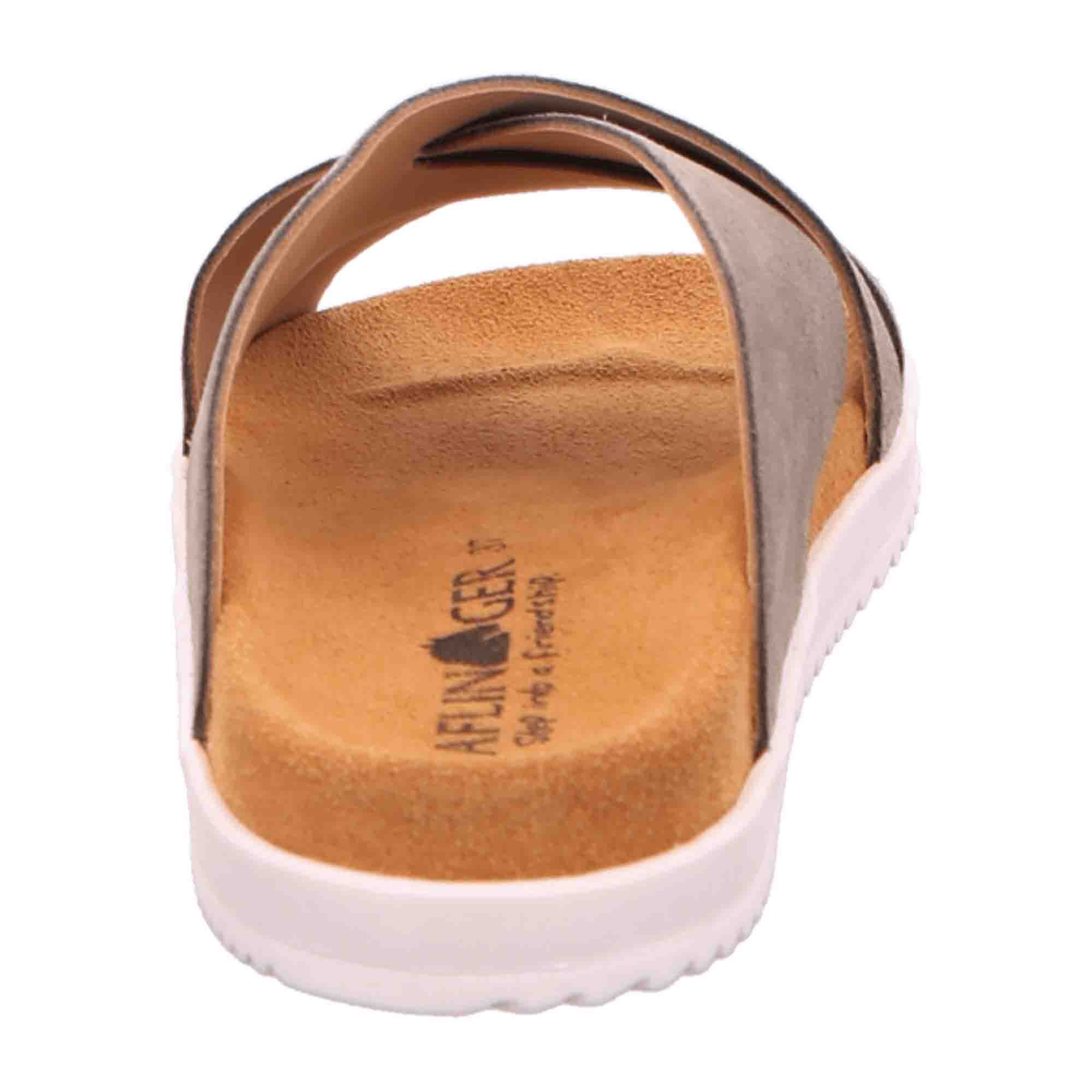 Haflinger Sienna Nubuck Summer Slides for Women - Stylish Khaki Comfort Sandals
