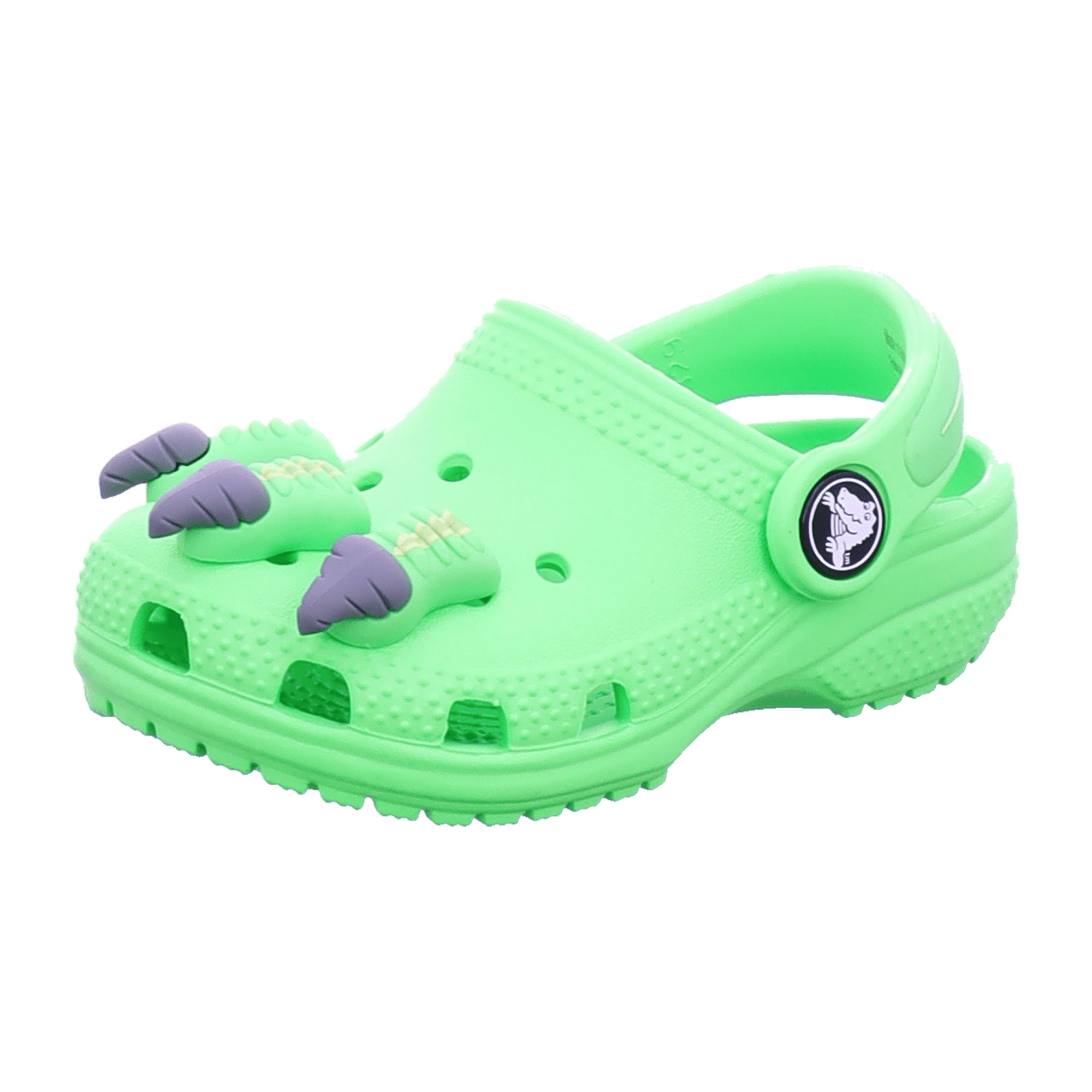 Crocs Classic 'I Am Dinosaur' Kids Clogs, Vibrant Green