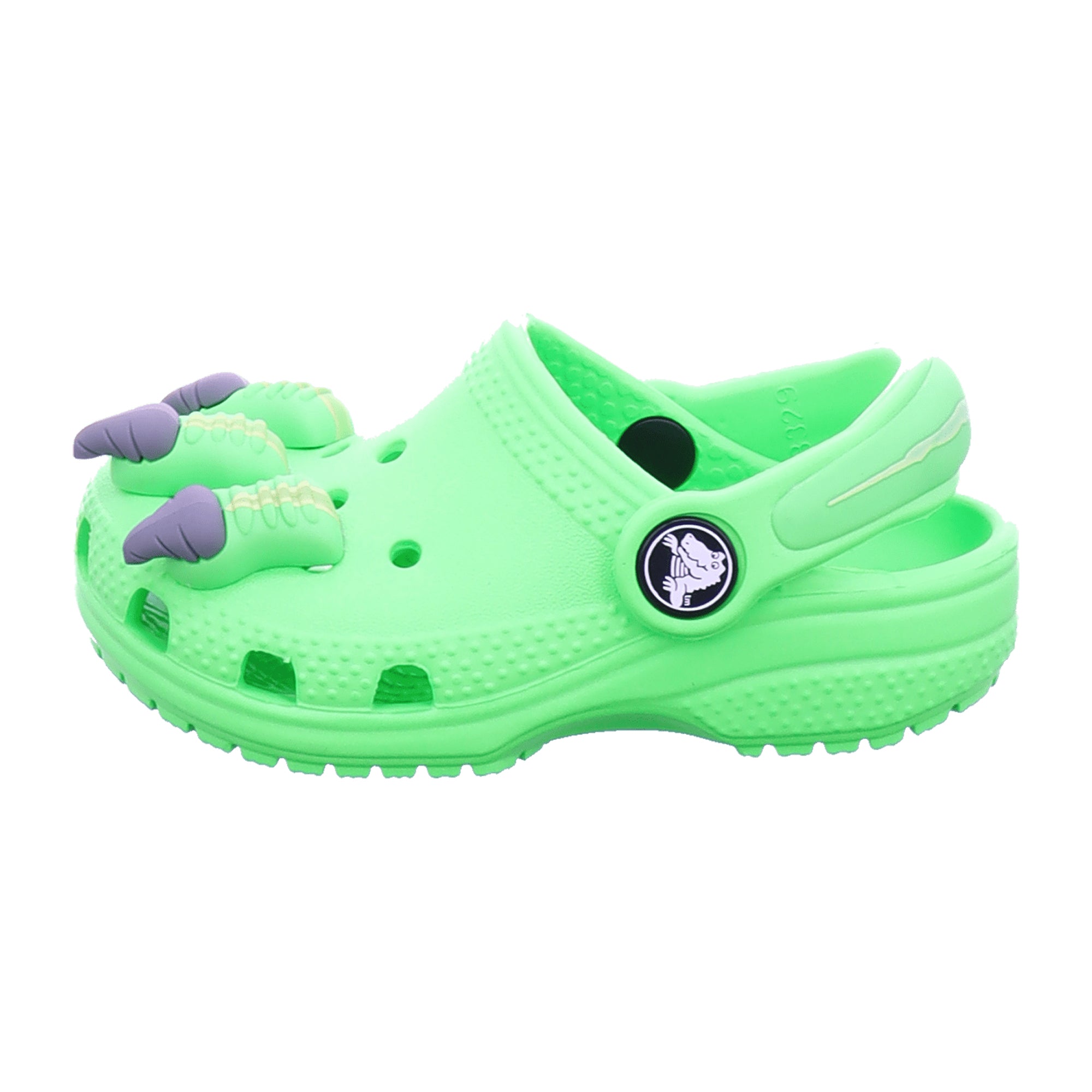 Crocs Classic 'I Am Dinosaur' Kids Clogs, Vibrant Green