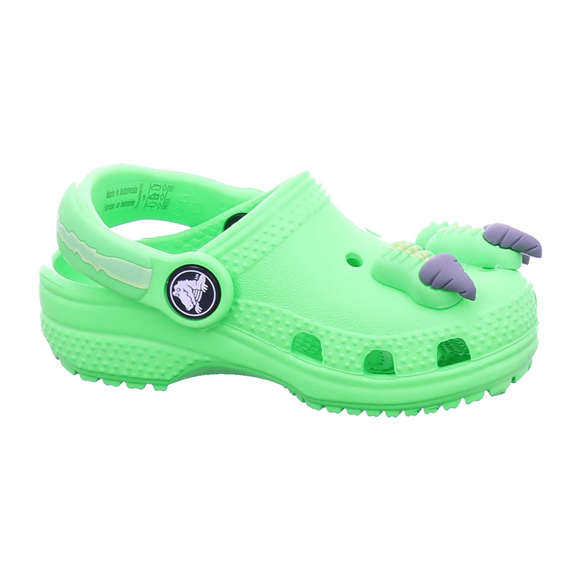 Crocs Classic 'I Am Dinosaur' Kids Clogs, Vibrant Green