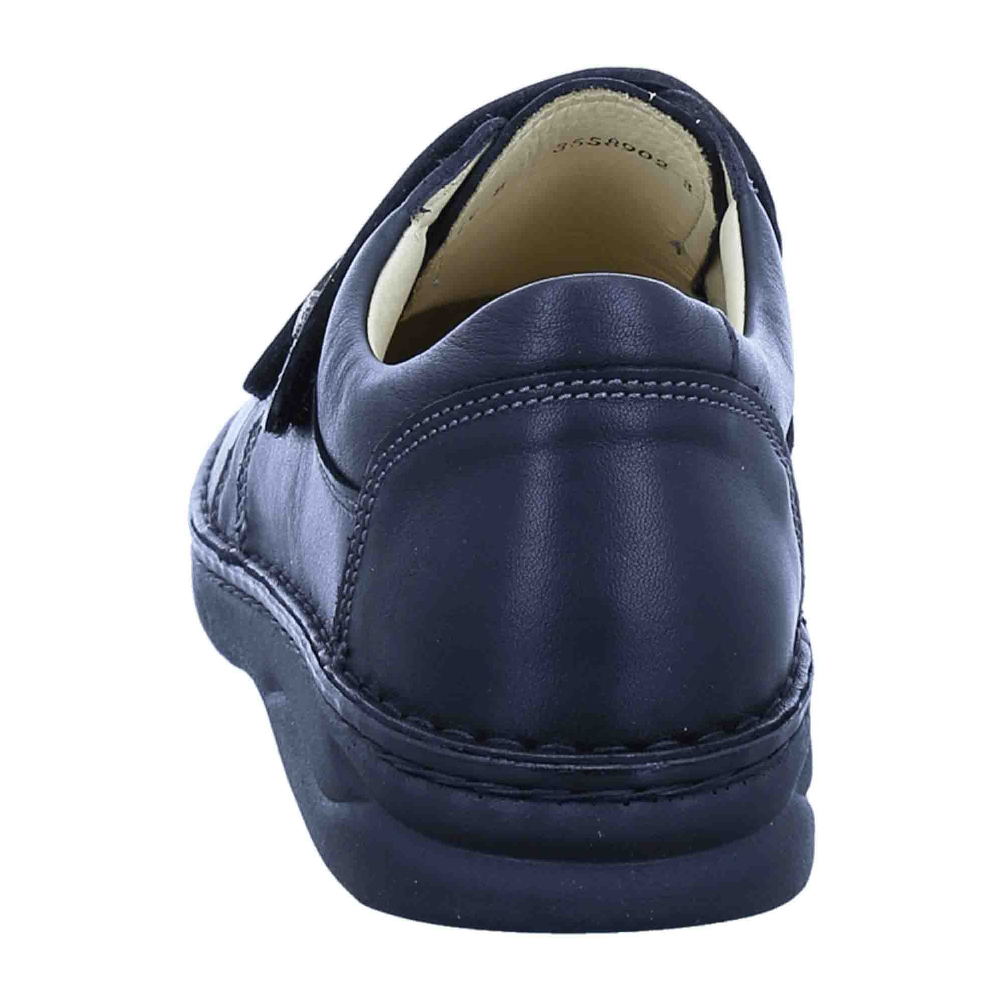 Finn Comfort Wicklow Men's Black Leather Slip-Ons - Comfortable & Elegant Casual Shoes