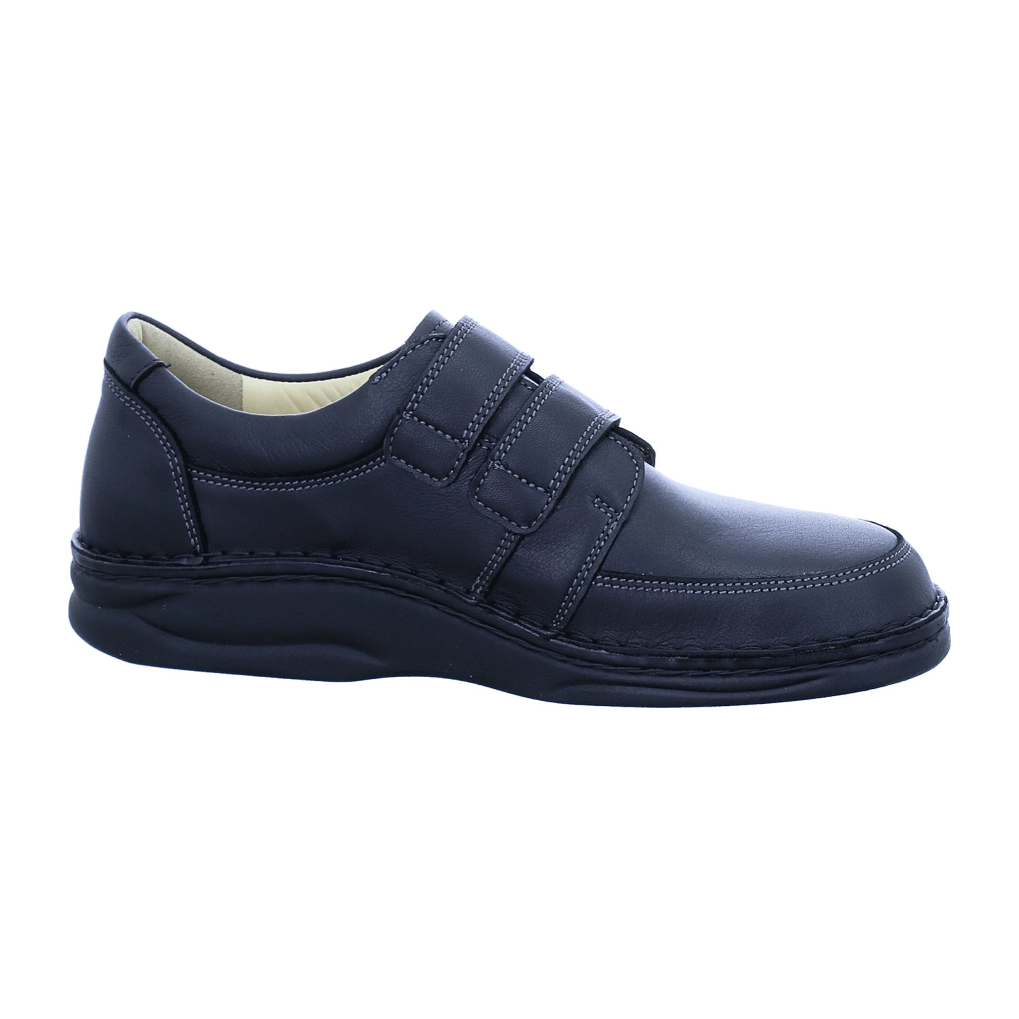 Finn Comfort Wicklow Men's Black Leather Slip-Ons - Comfortable & Elegant Casual Shoes