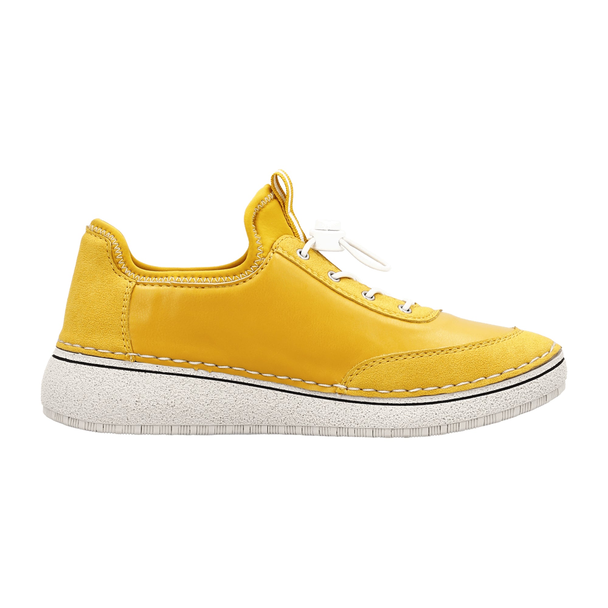 Rieker Women's Yellow Slip-On Shoes Comfortable Narrow Fit Synthetic Leather
