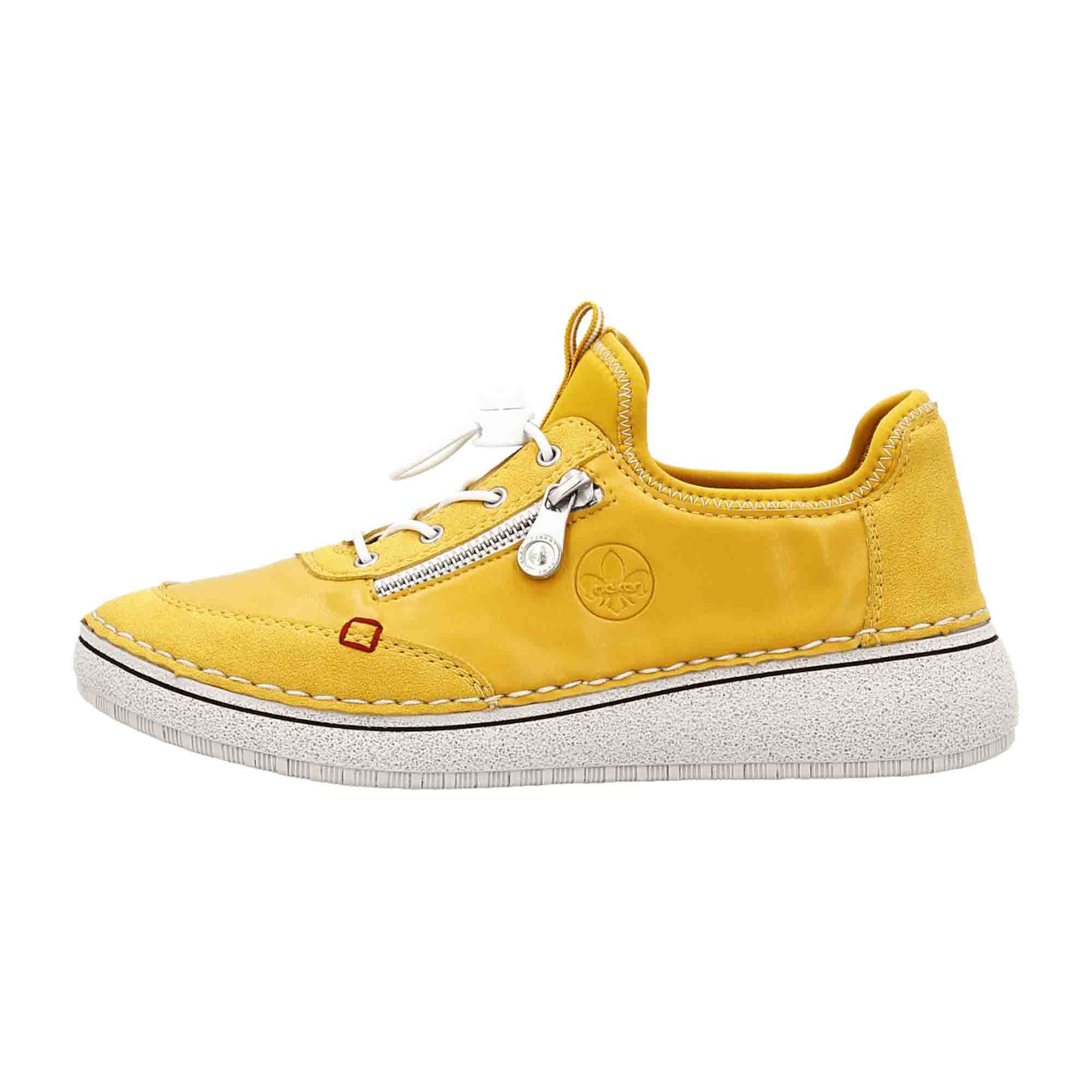 Rieker Women's Yellow Slip-On Shoes Comfortable Narrow Fit Synthetic Leather - Bartel-Shop