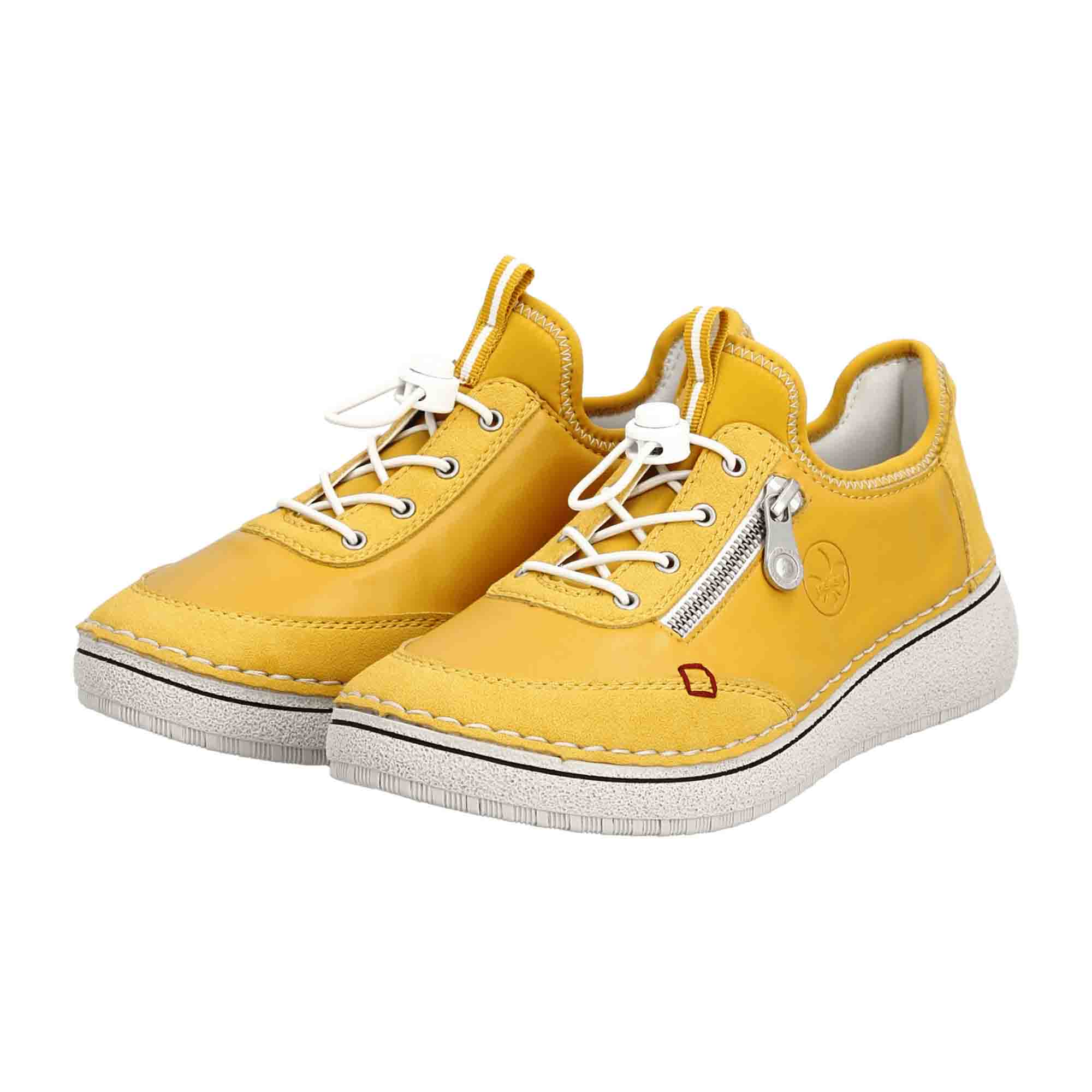 Rieker Women's Yellow Slip-On Shoes Comfortable Narrow Fit Synthetic Leather - Bartel-Shop