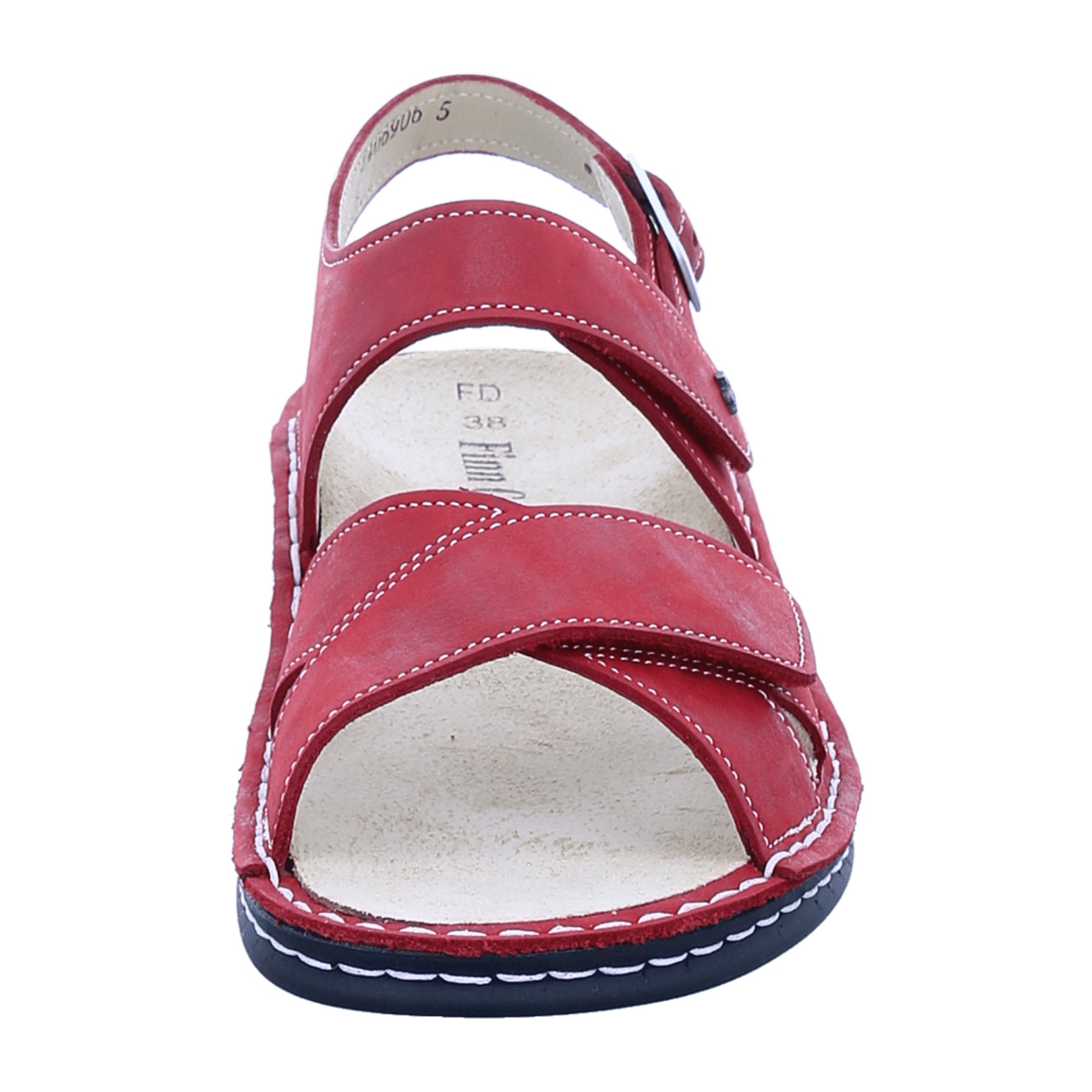 Finn Comfort Linosa Red Nubuck Leather Sandals For Women - Comfort & Style