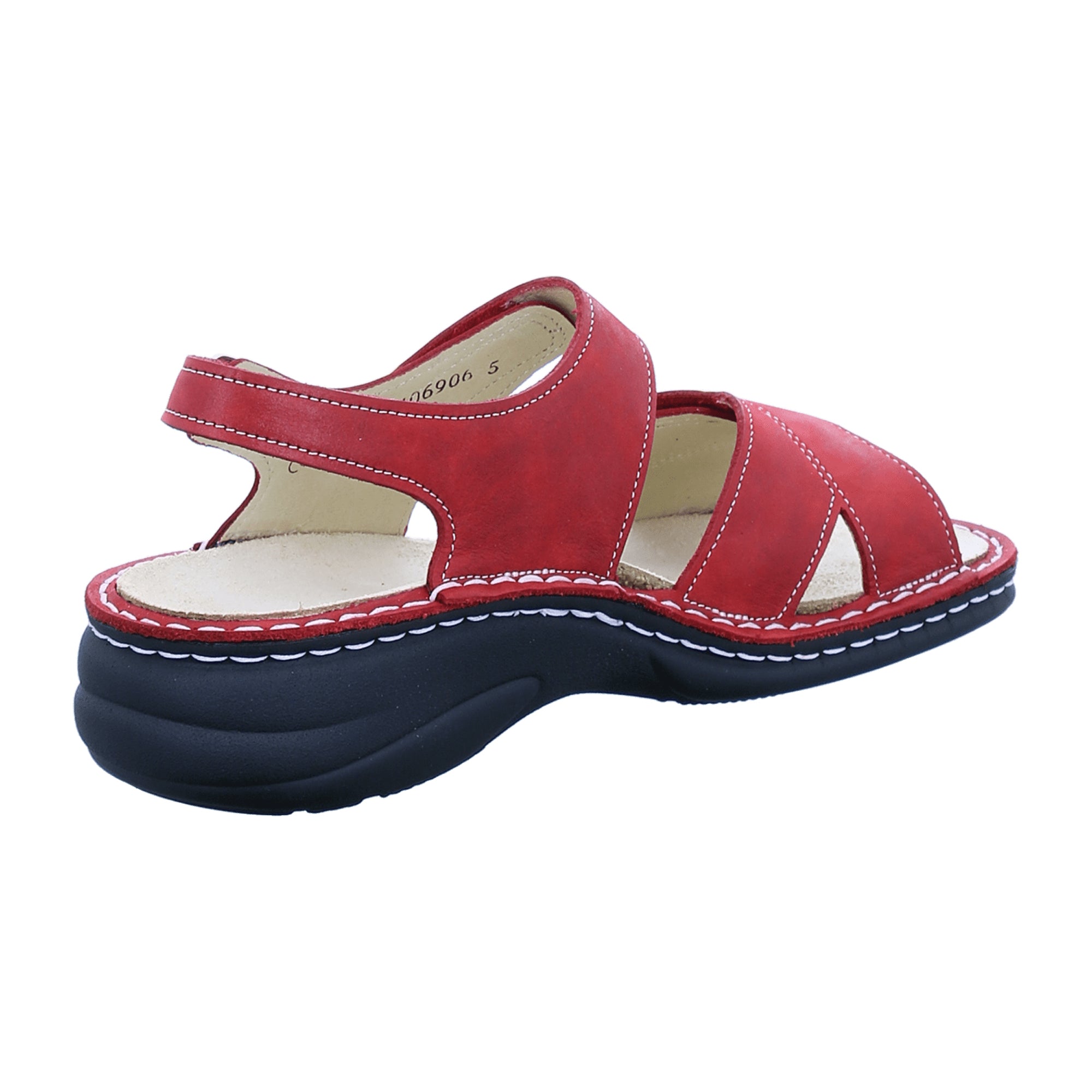 Finn Comfort Linosa Red Nubuck Leather Sandals For Women - Comfort & Style