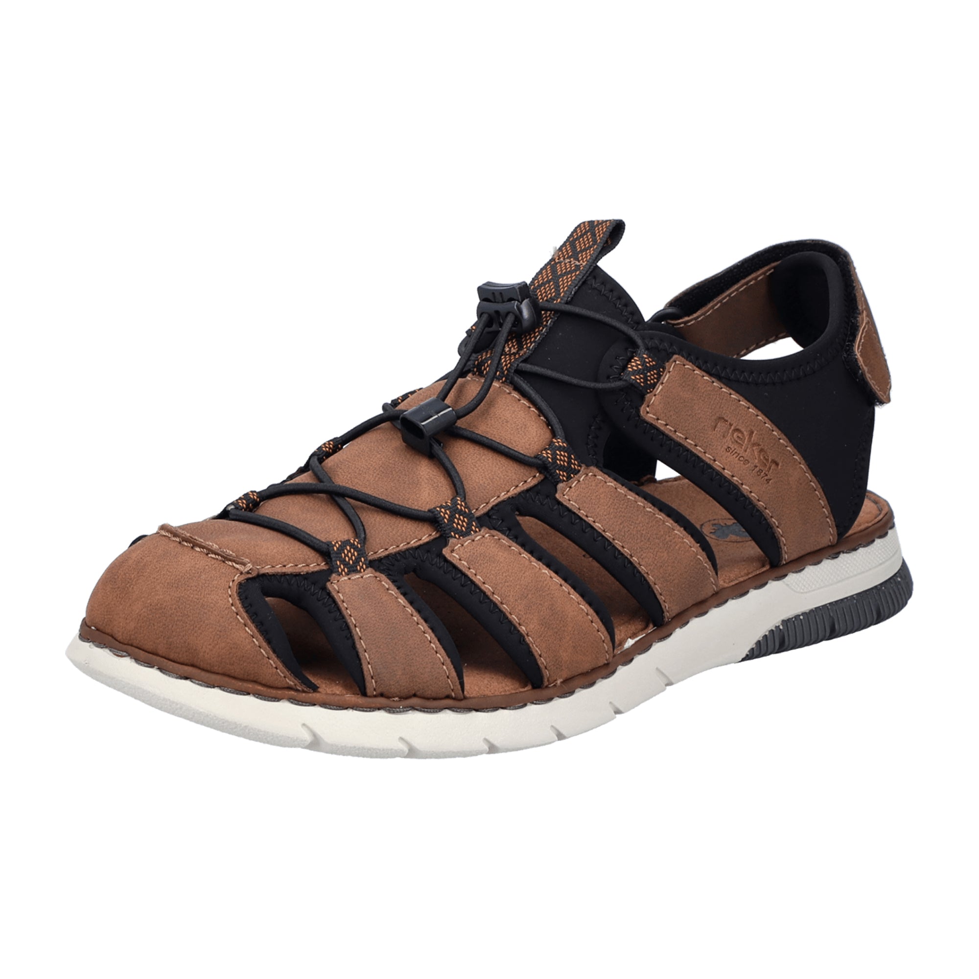 Rieker Auxerre Brown Men's Shoes Synthetic Leather Textile Lining