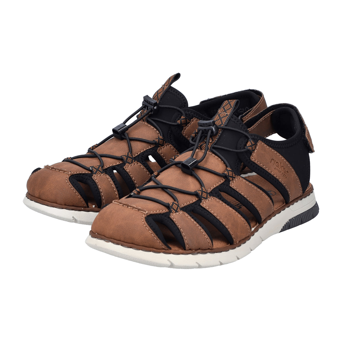Rieker Auxerre Brown Men's Shoes Synthetic Leather Textile Lining - Bartel-Shop